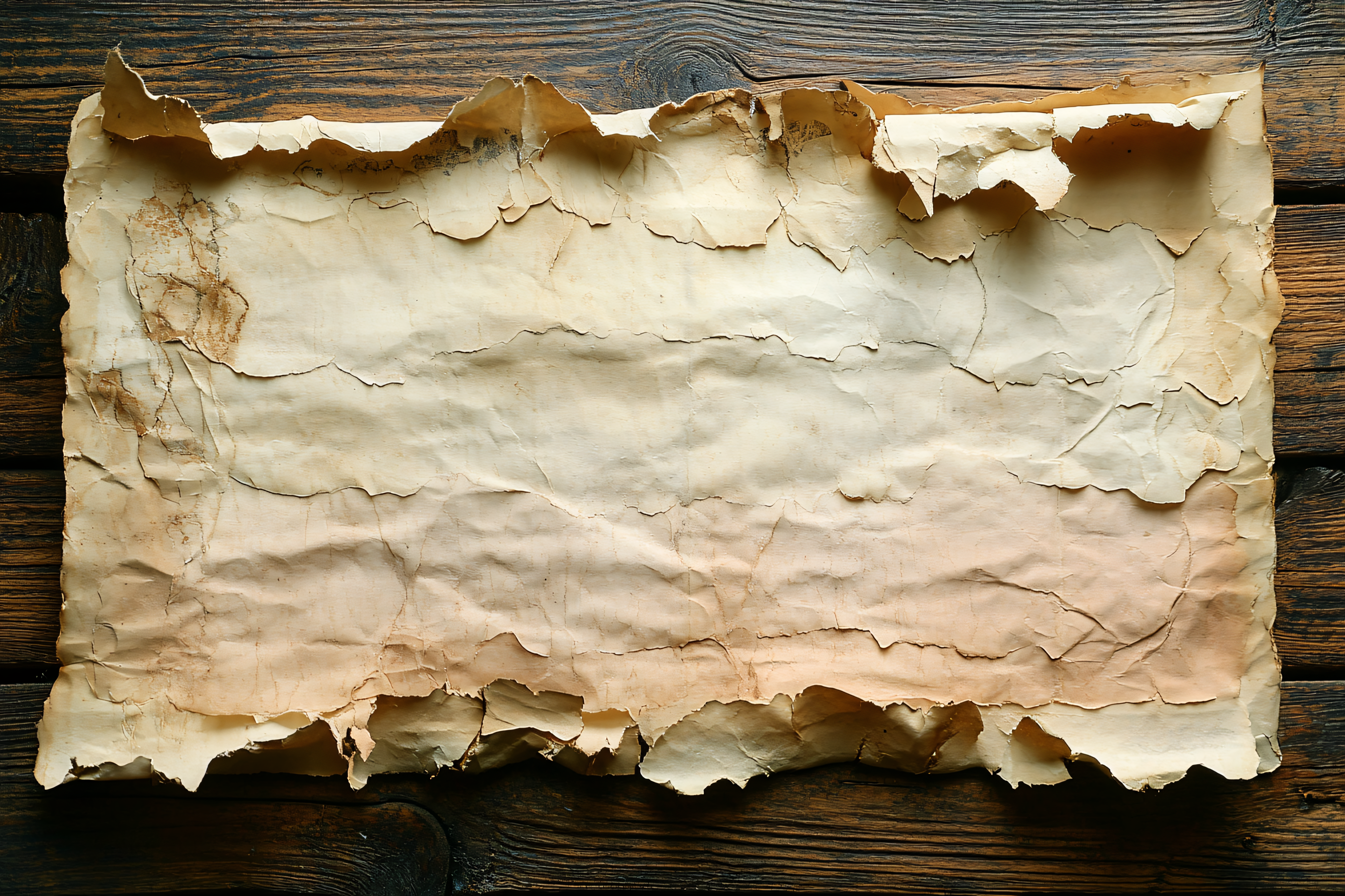 Aged Parchment on Wood