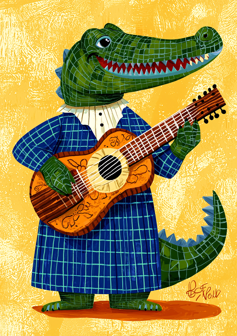 Alligator Guitarist