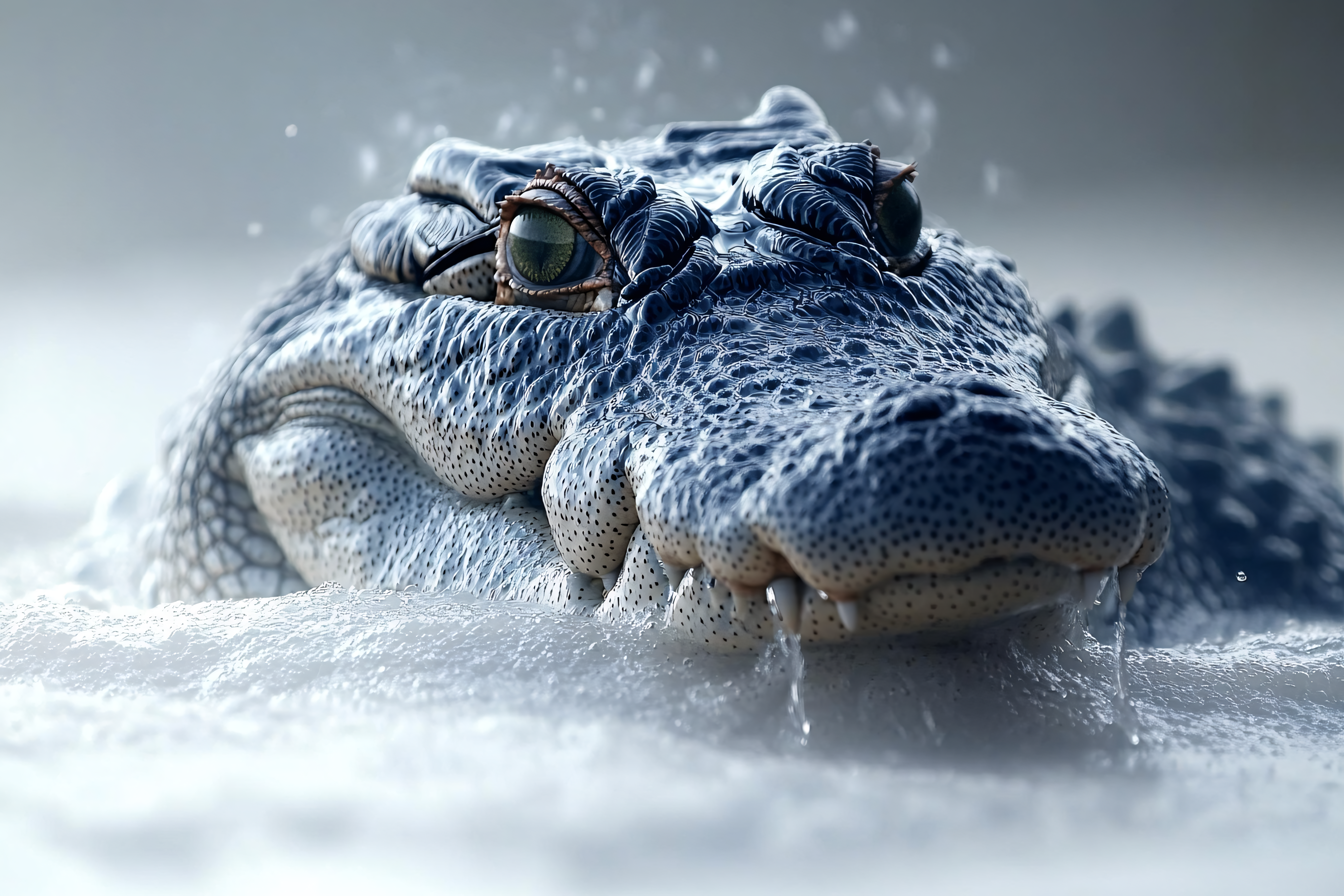 Alligator Head in Water