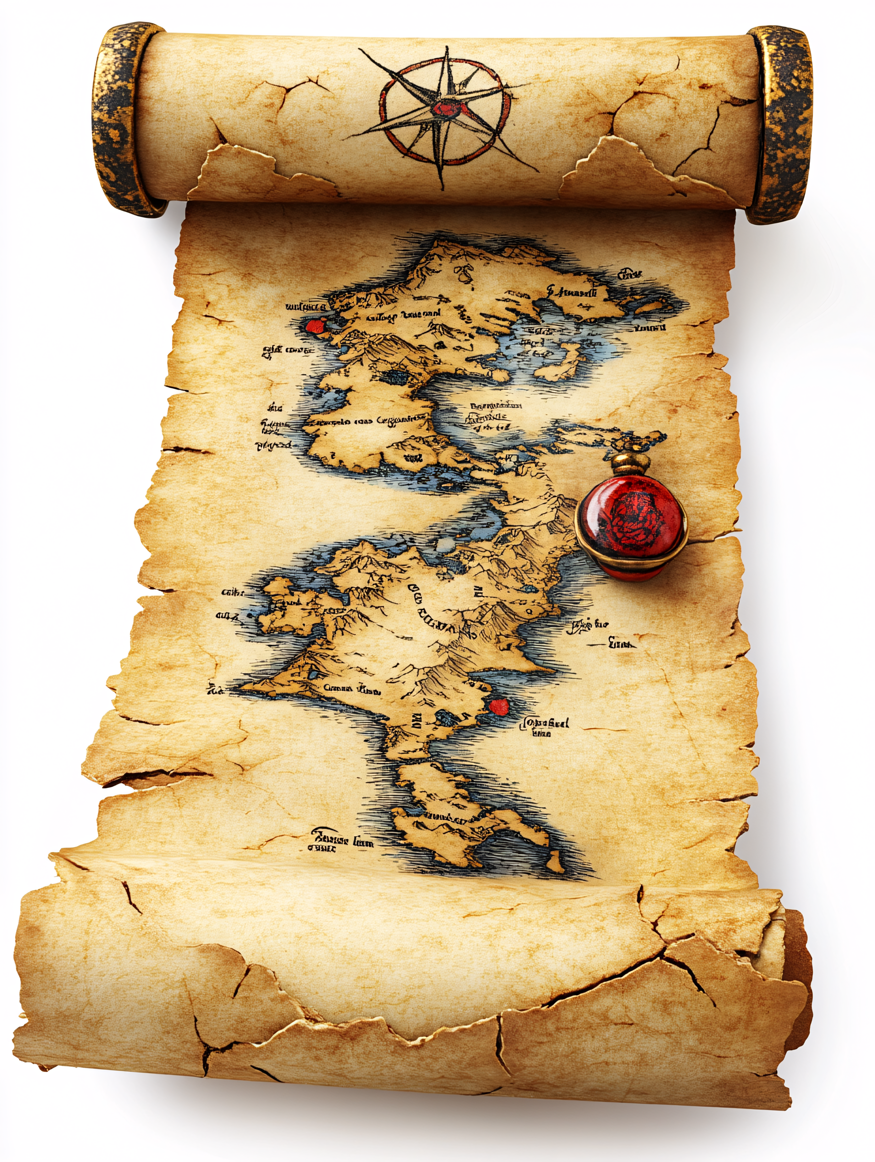 Ancient Map Scroll