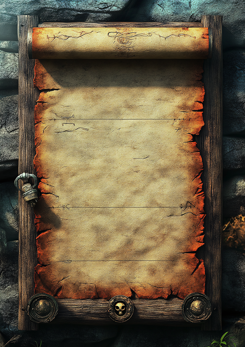 Ancient Scroll On Stone Wall