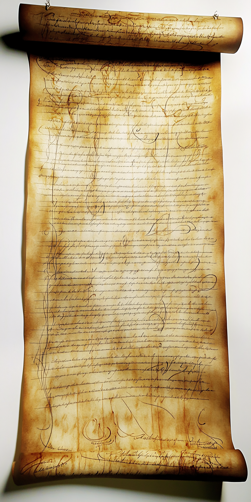 Ancient Scroll With Calligraphy