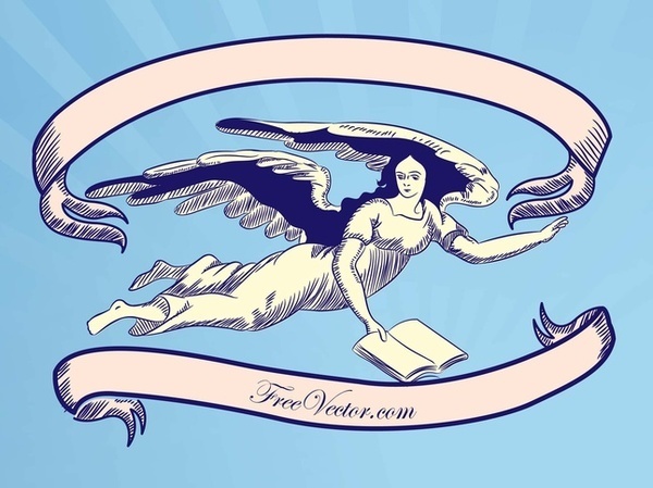 Angel Sketch Free Vector