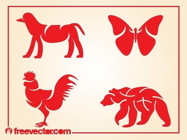 Animal Silhouettes Free Vector