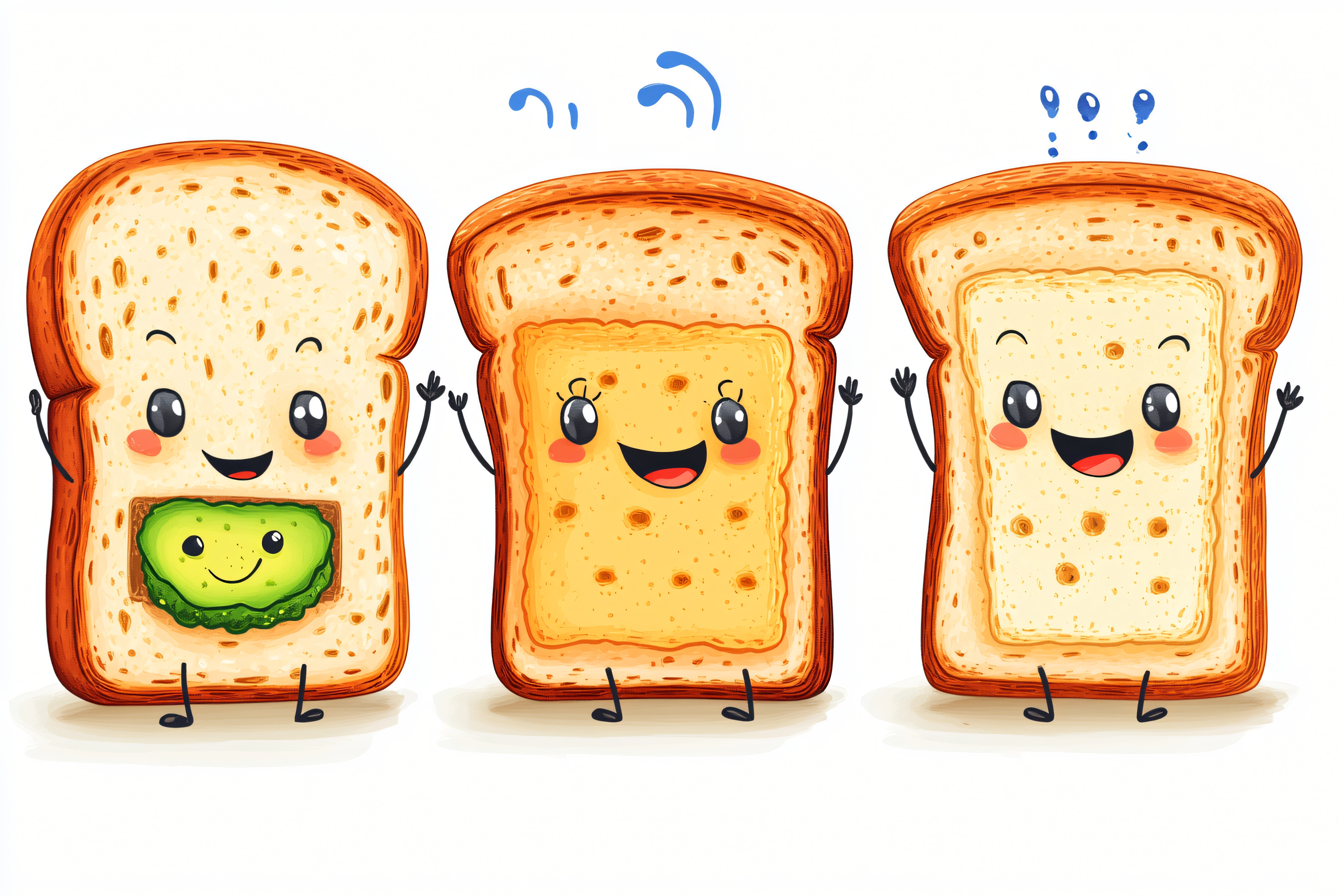 Animated Toast Characters