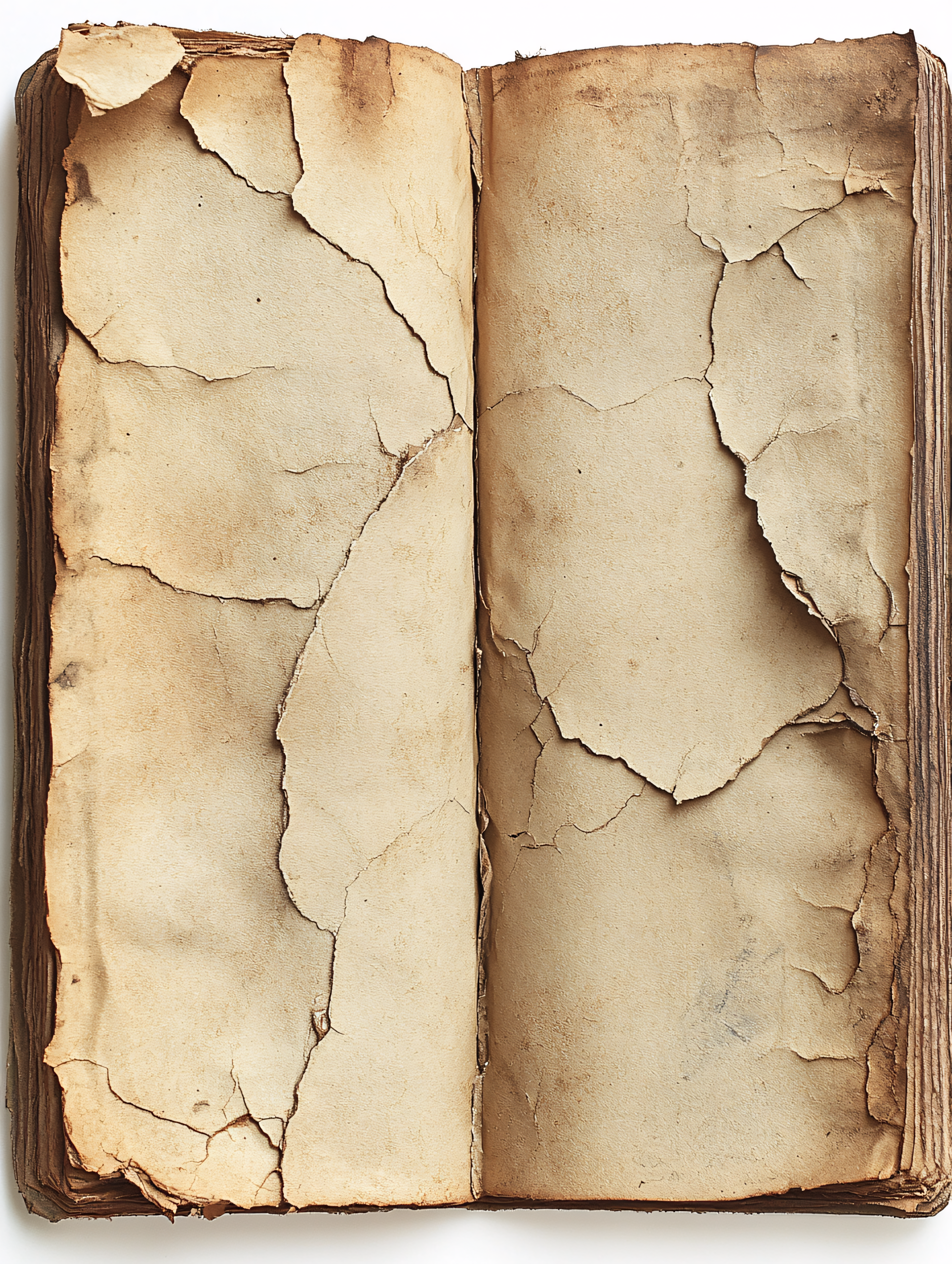 Antique Book With Cracked Pages