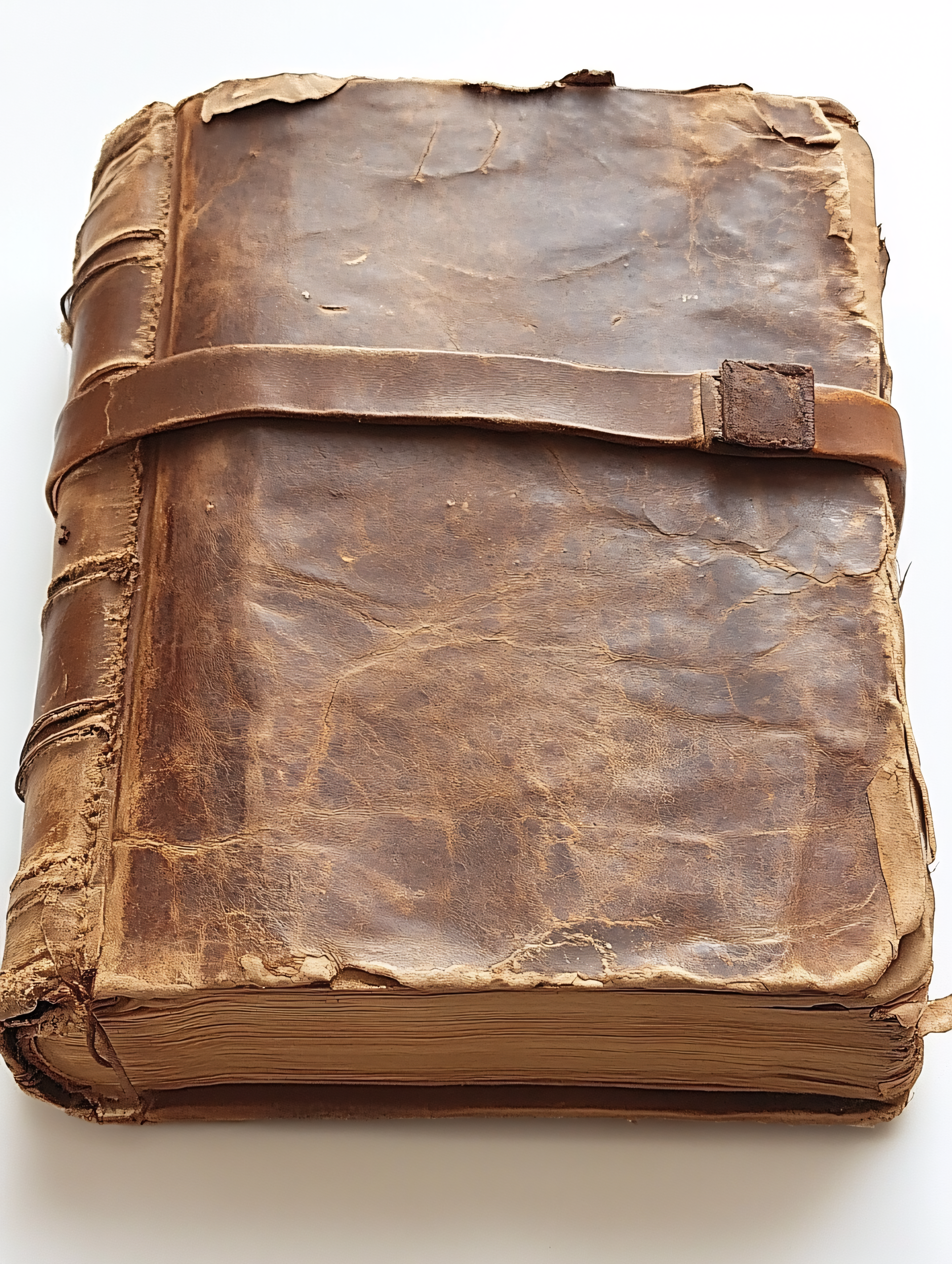 Antique Leather Book With Strap