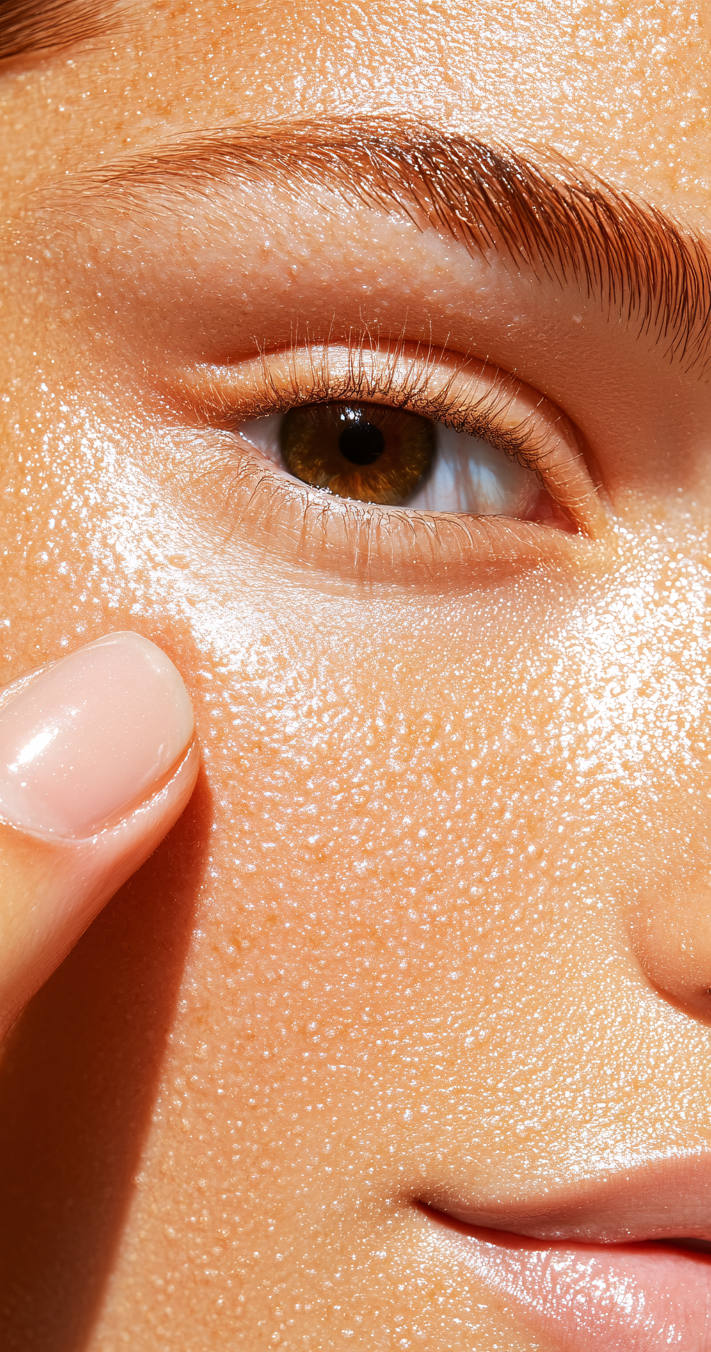 Applying Dewy Skincare Cream