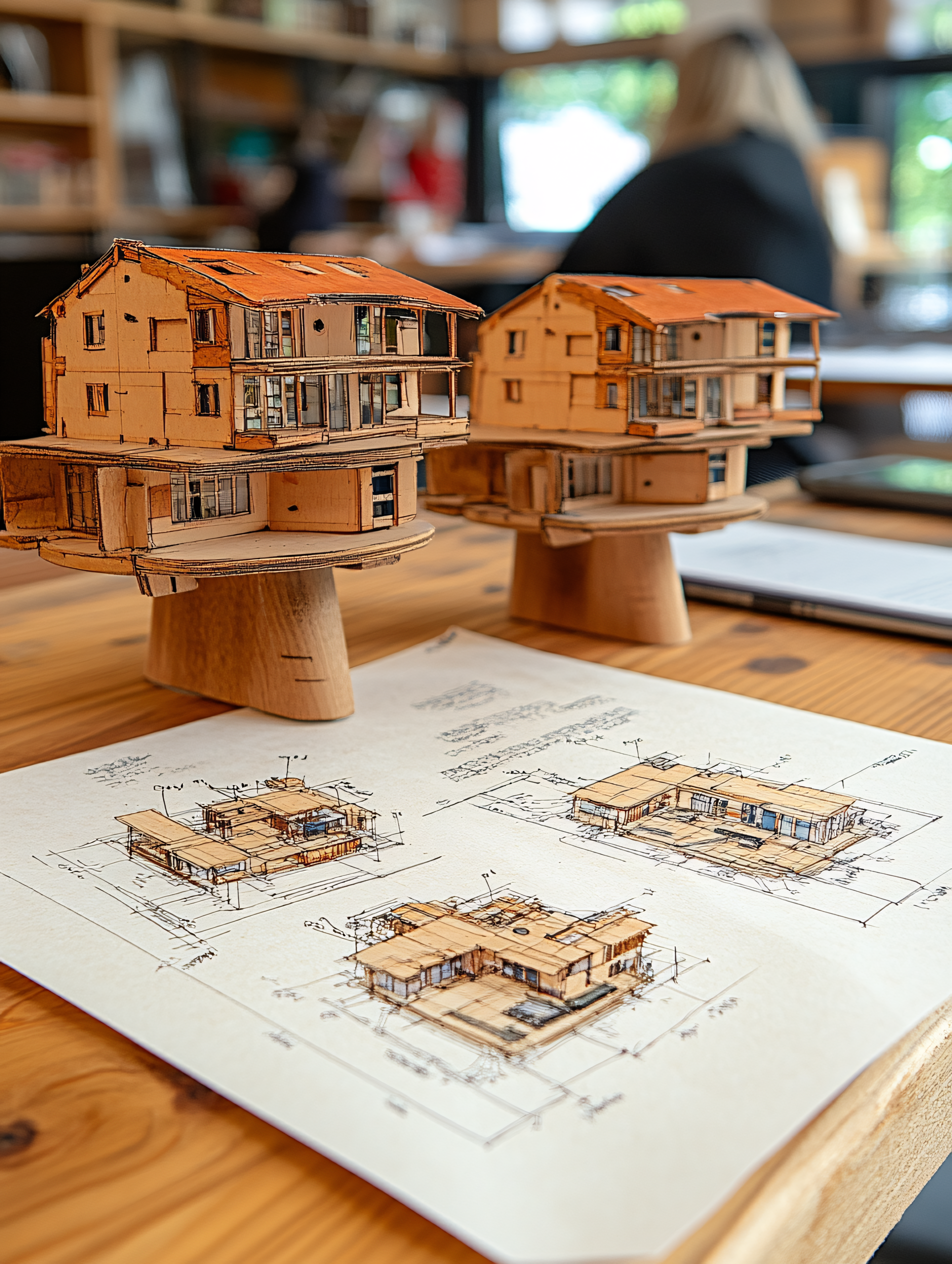 Architectural Models And Sketches
