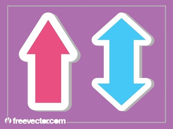 Arrow Stickers Free Vector