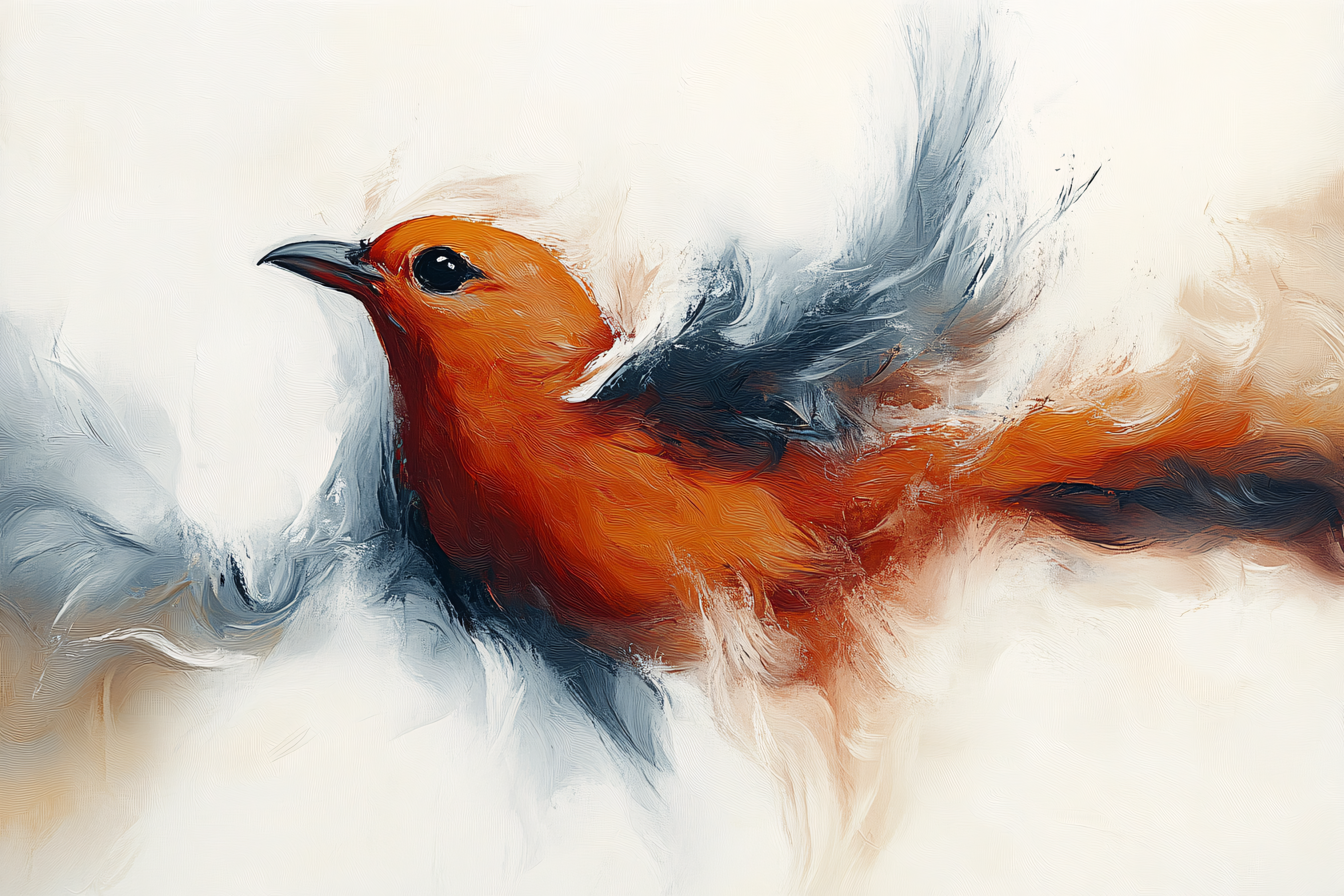 Artistic Orange Bird