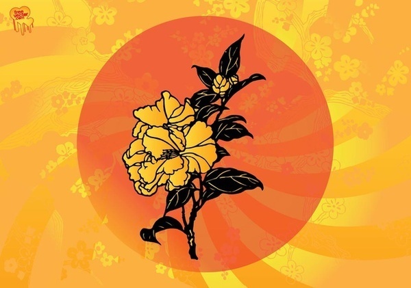 Asian Flowers Free Vector