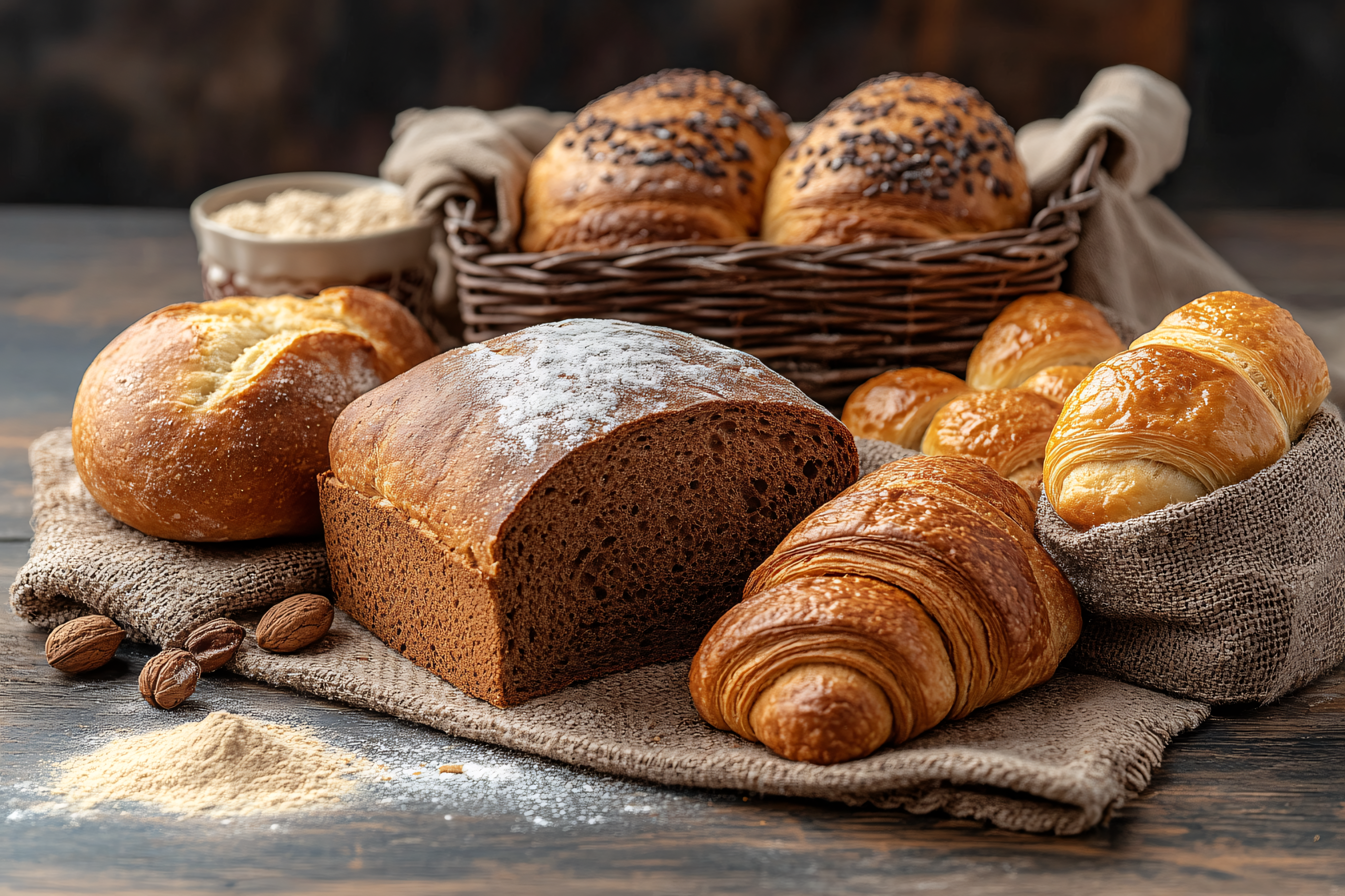 Assortment Of Freshly Baked Bread