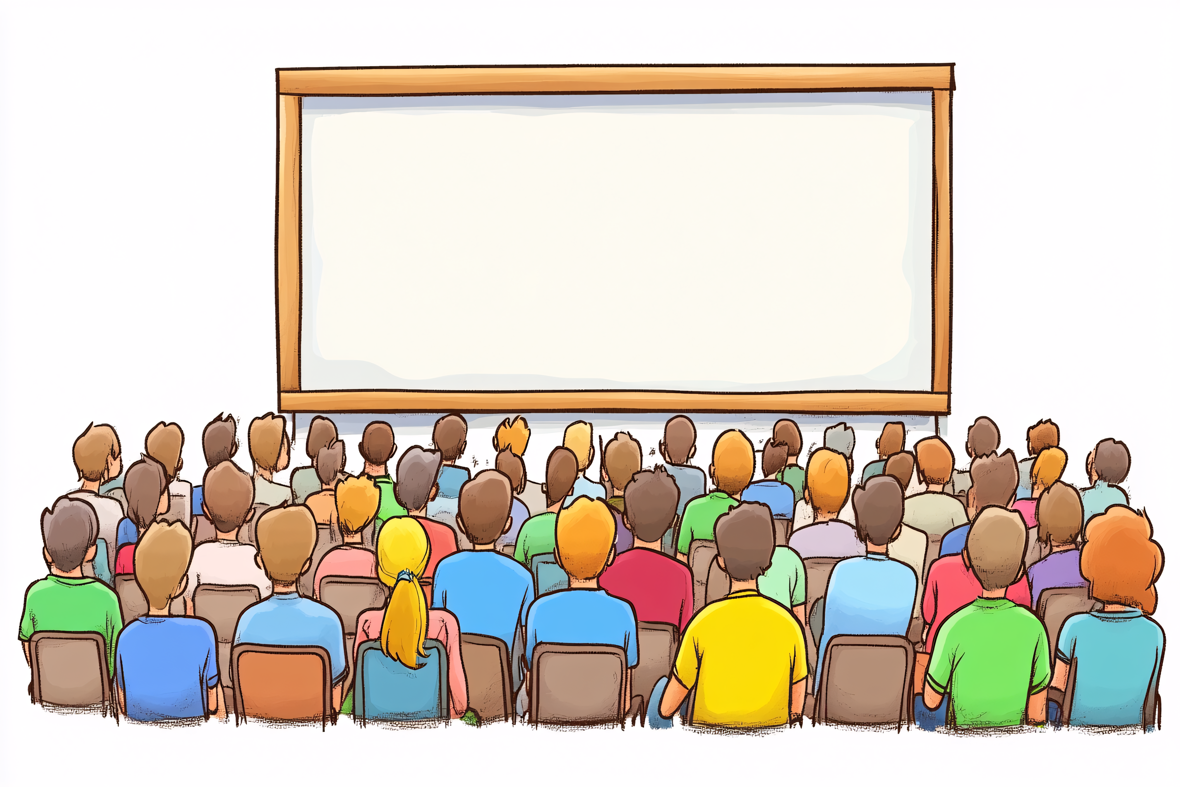 Audience Watching Blank Screen