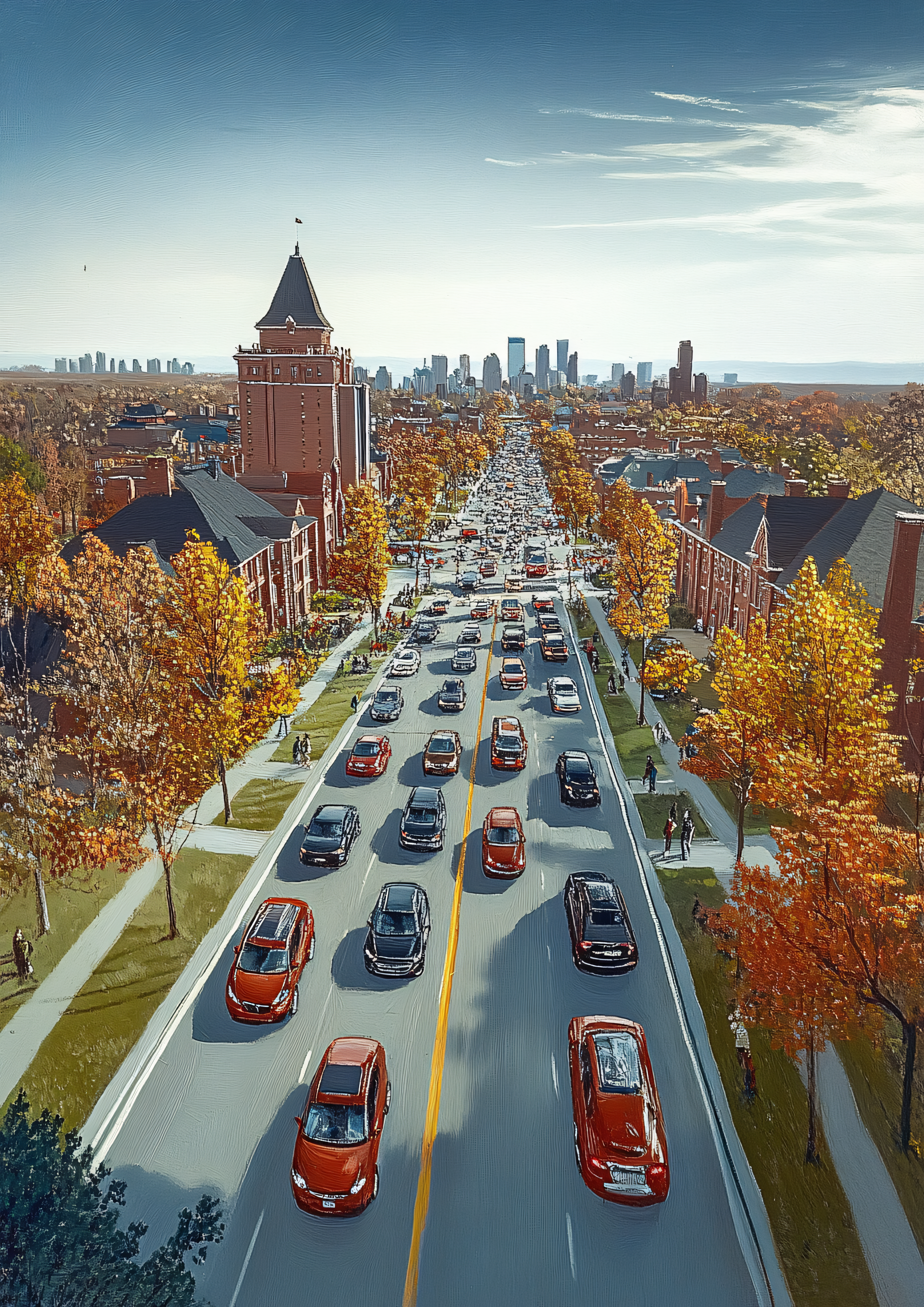 Autumn Drive to the City