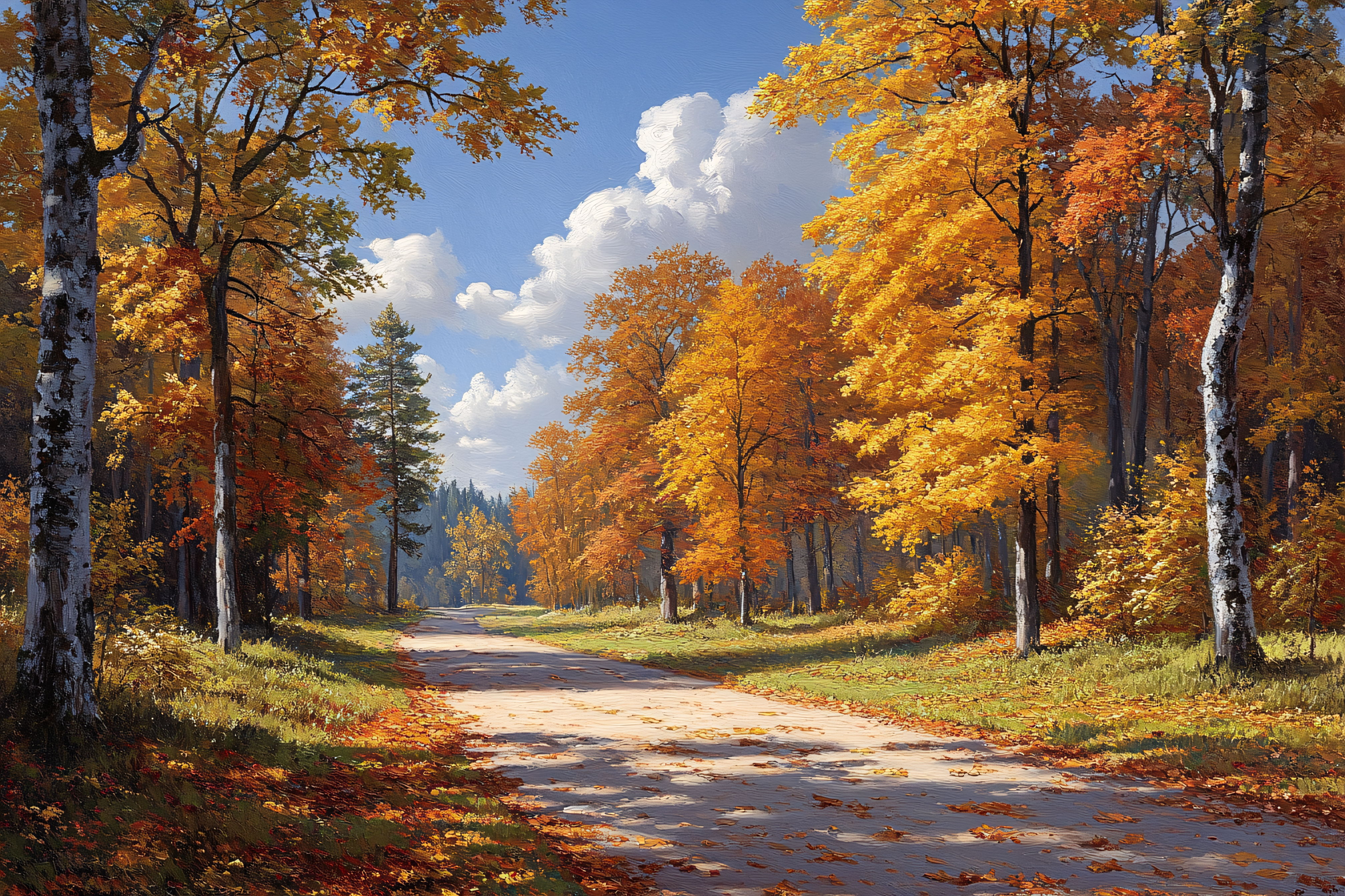 Autumn Forest Road