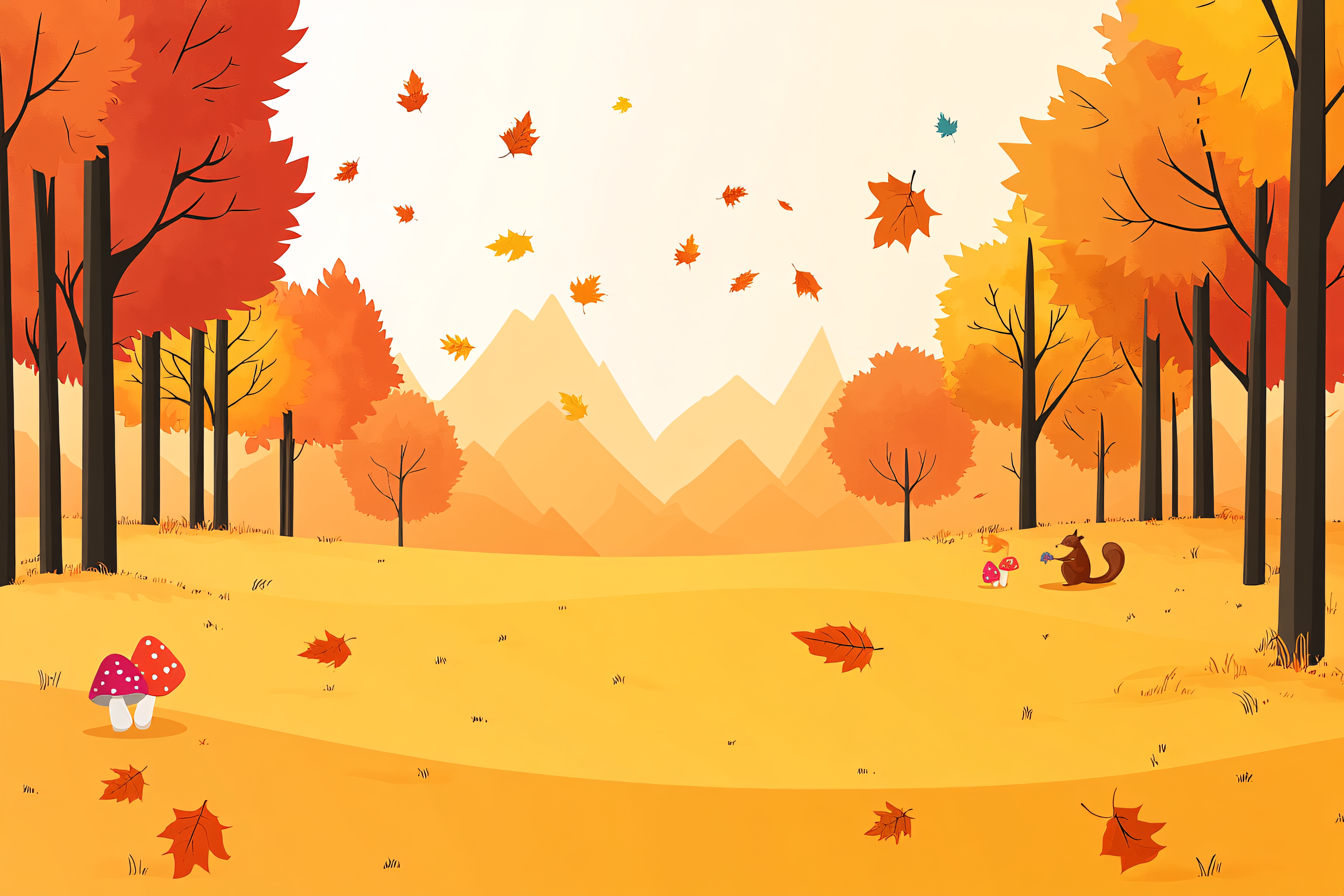 Autumn Forest Scene