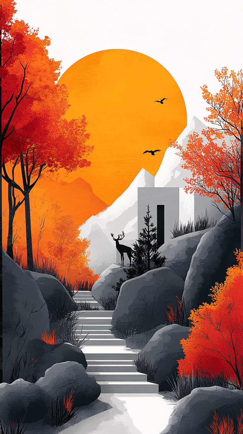 Autumn Mountain Path