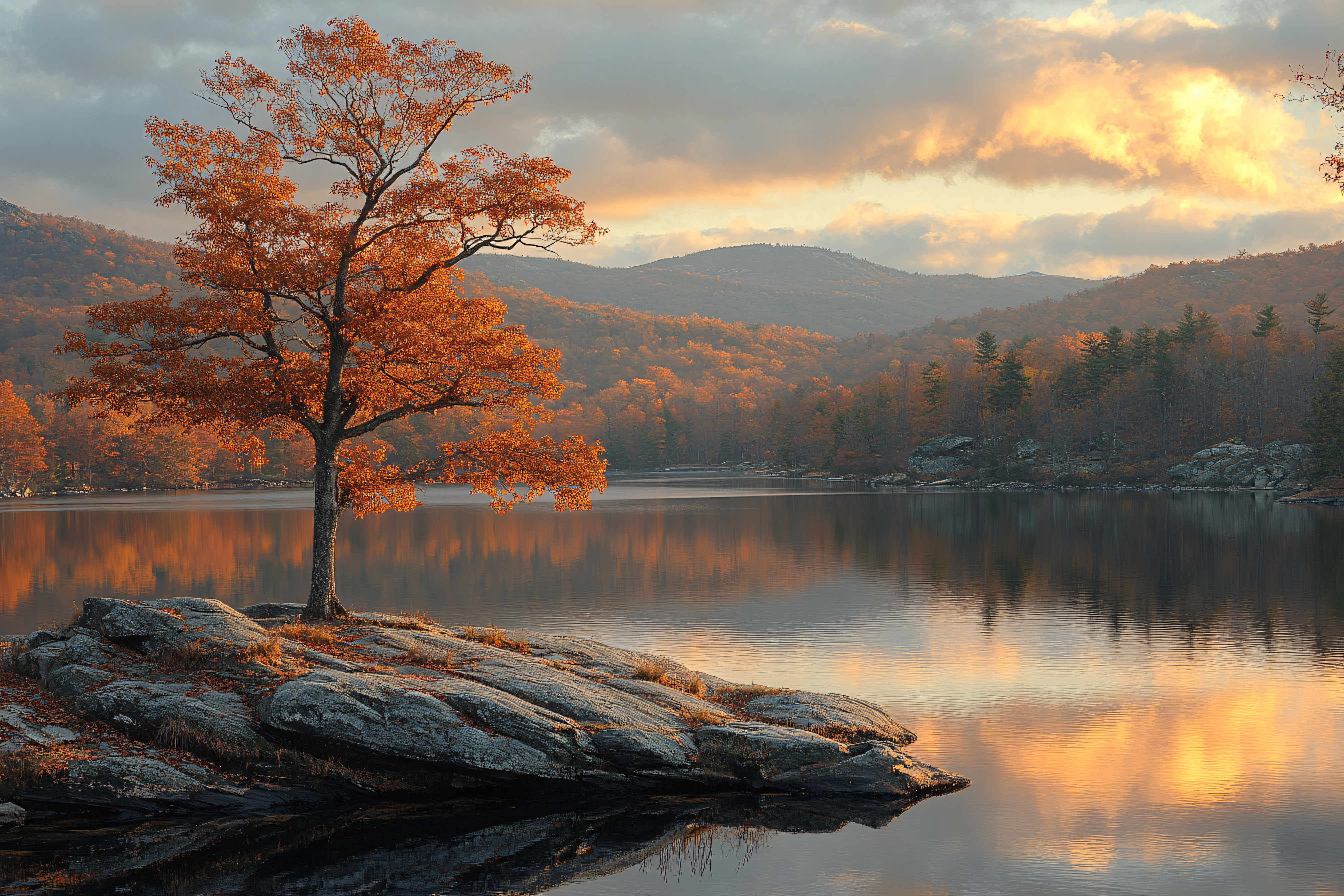 Autumn Reflections on the Lake