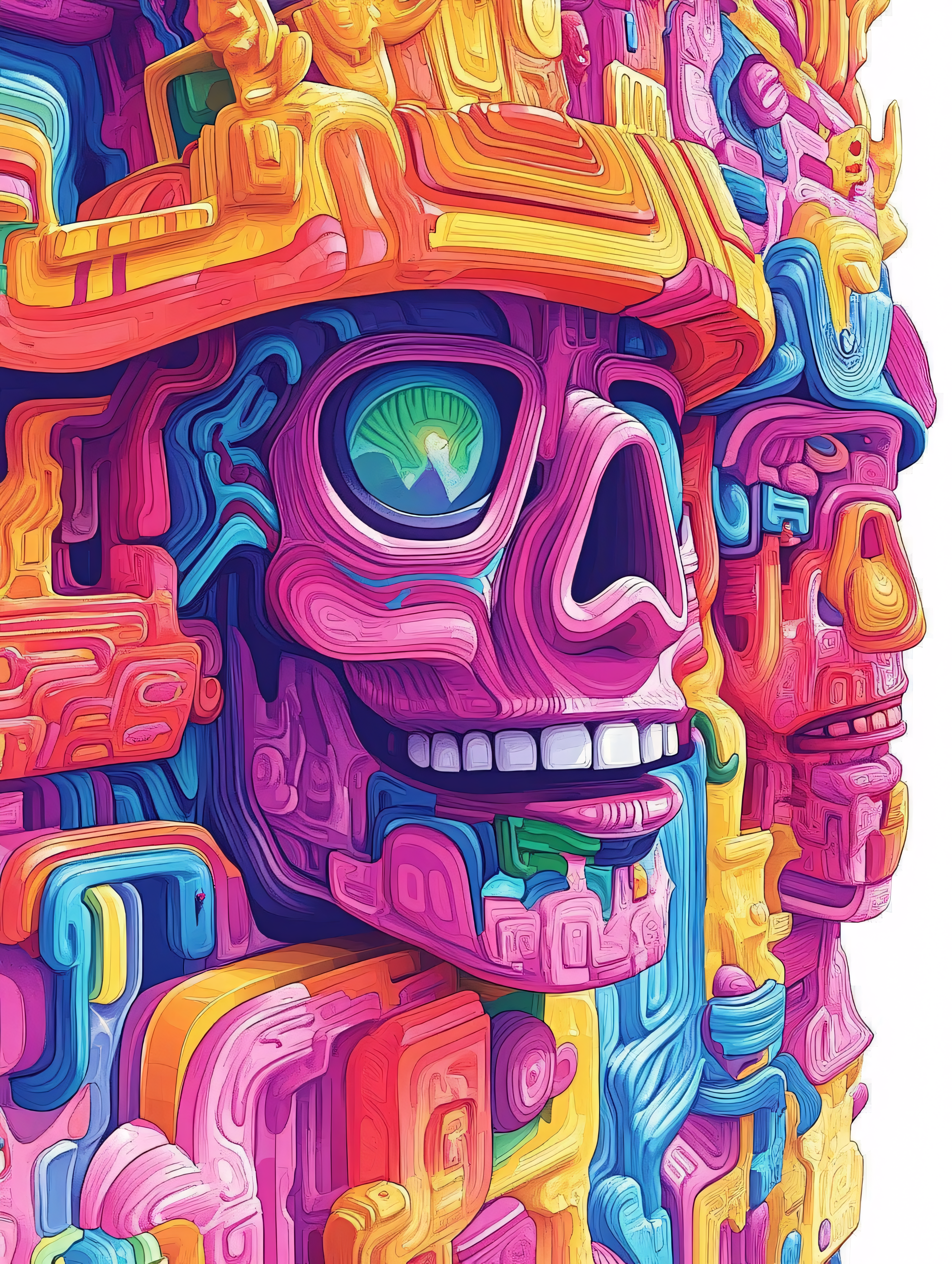 Aztec Sculpture Pop Art