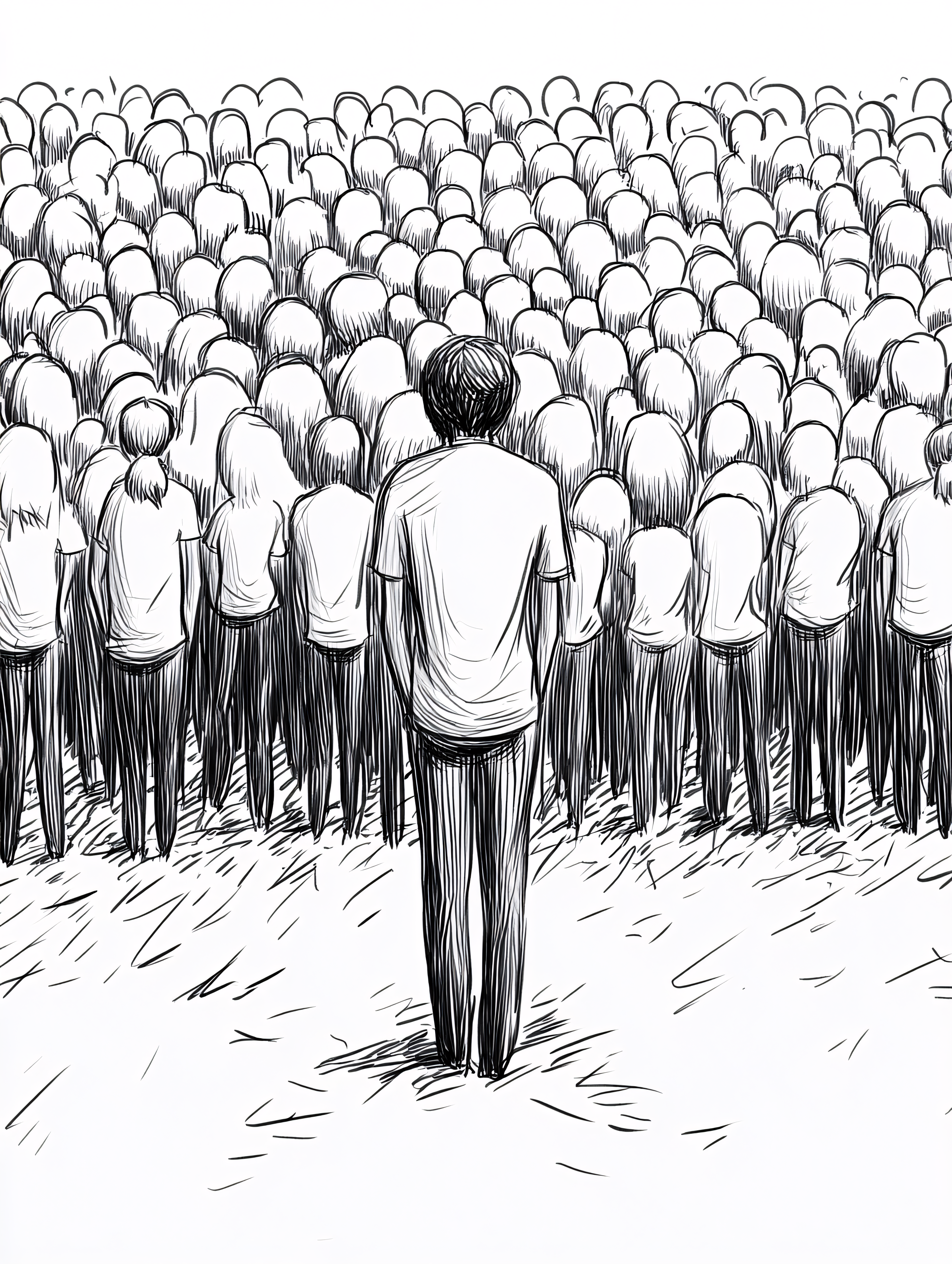 Back View Person Crowd