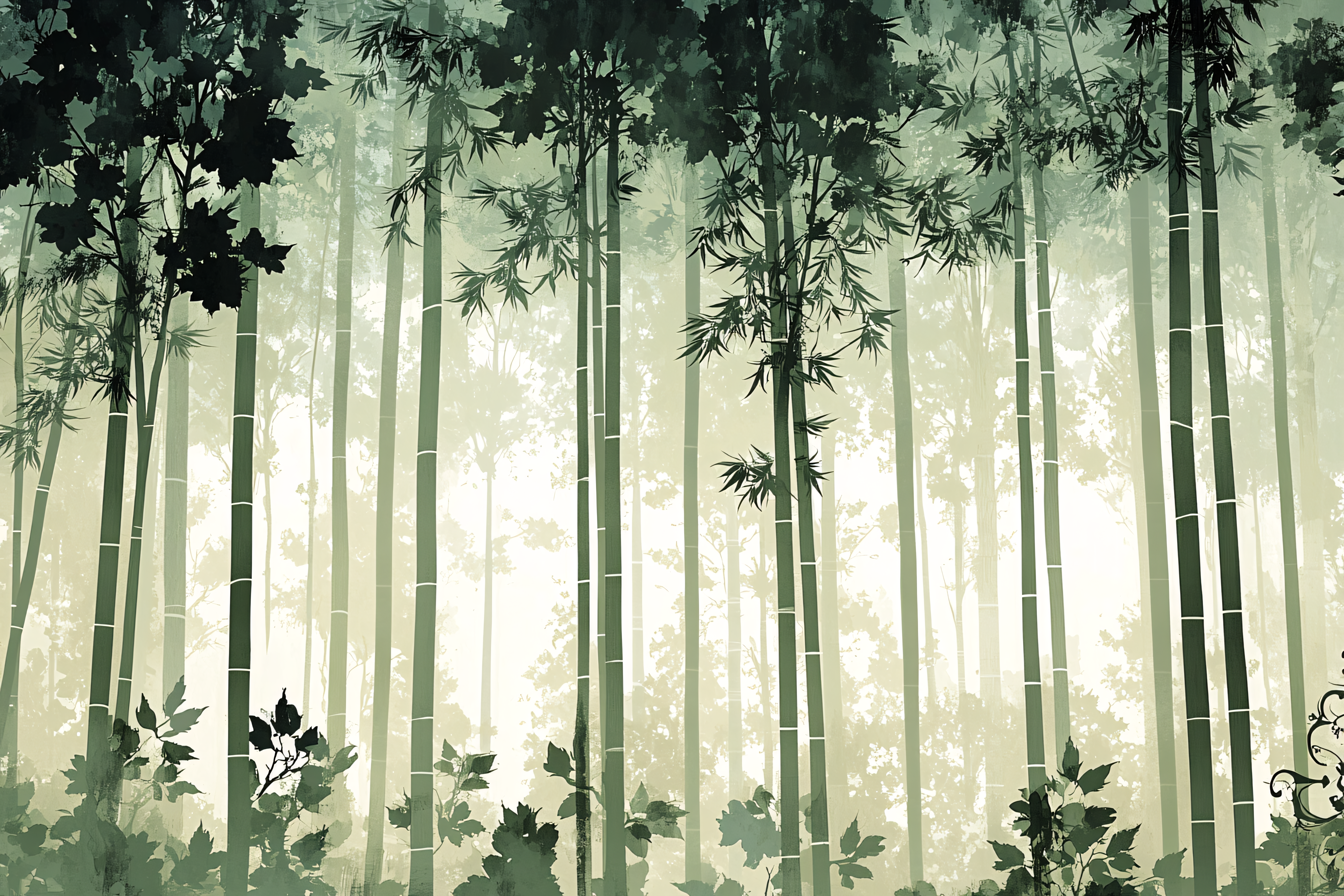 Bamboo Forest Illustration