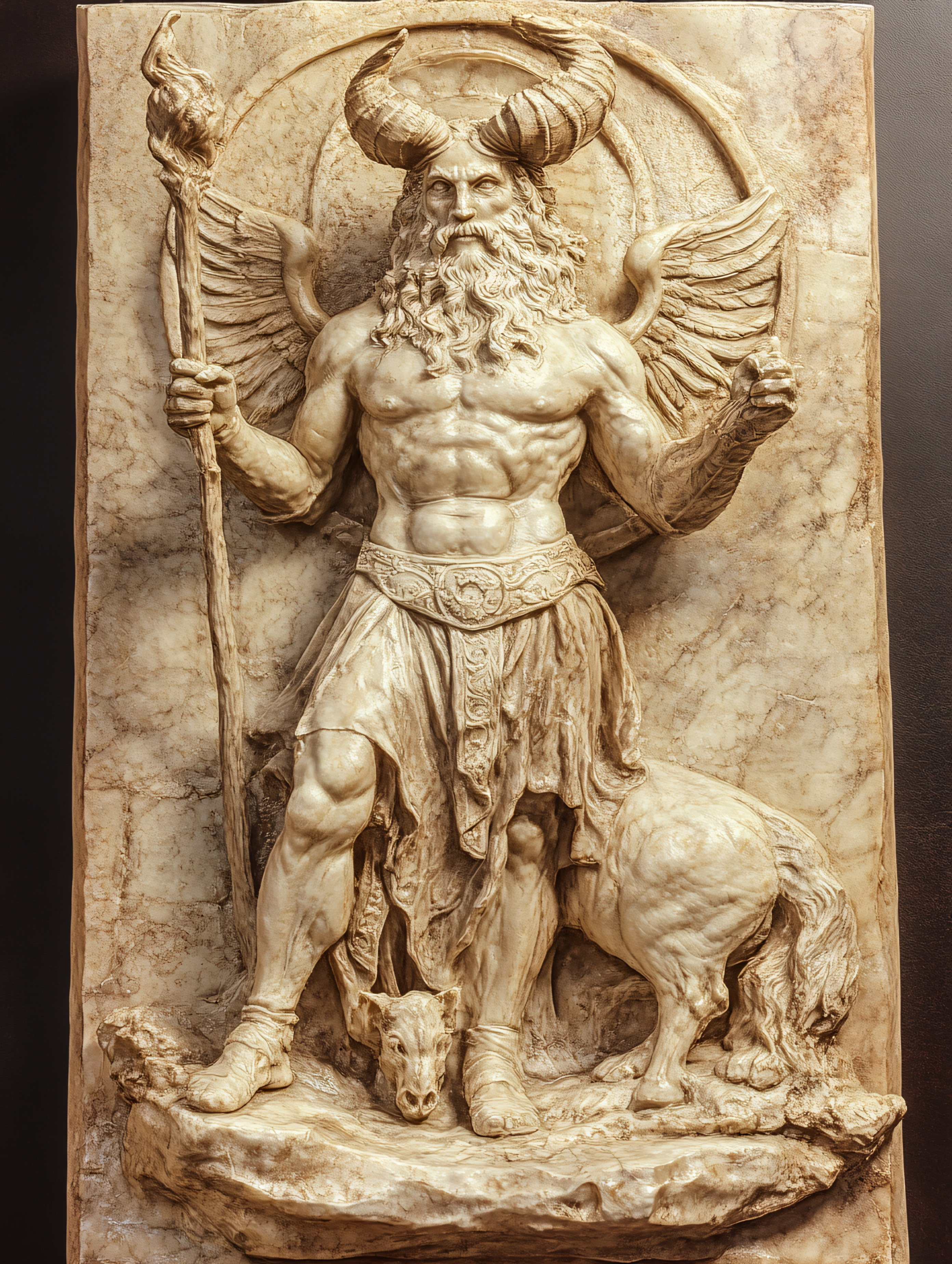 Baphomet Sculpture Bas-Relief