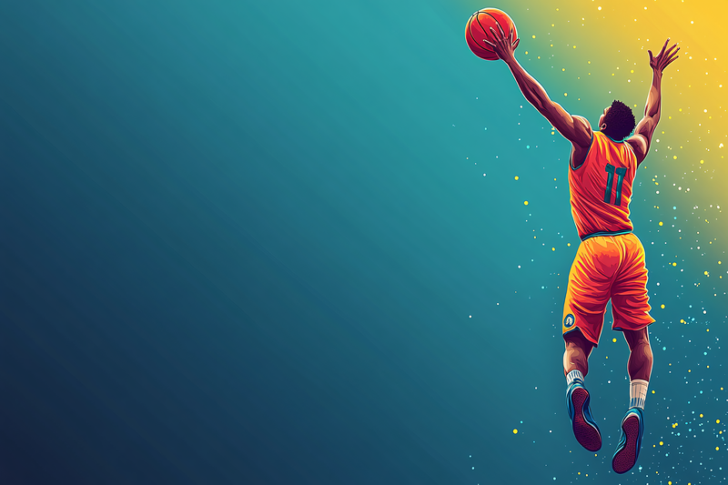 Basketball Player In Flight