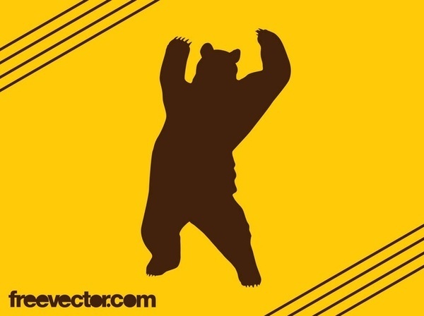 Bear Silhouette Free Vector