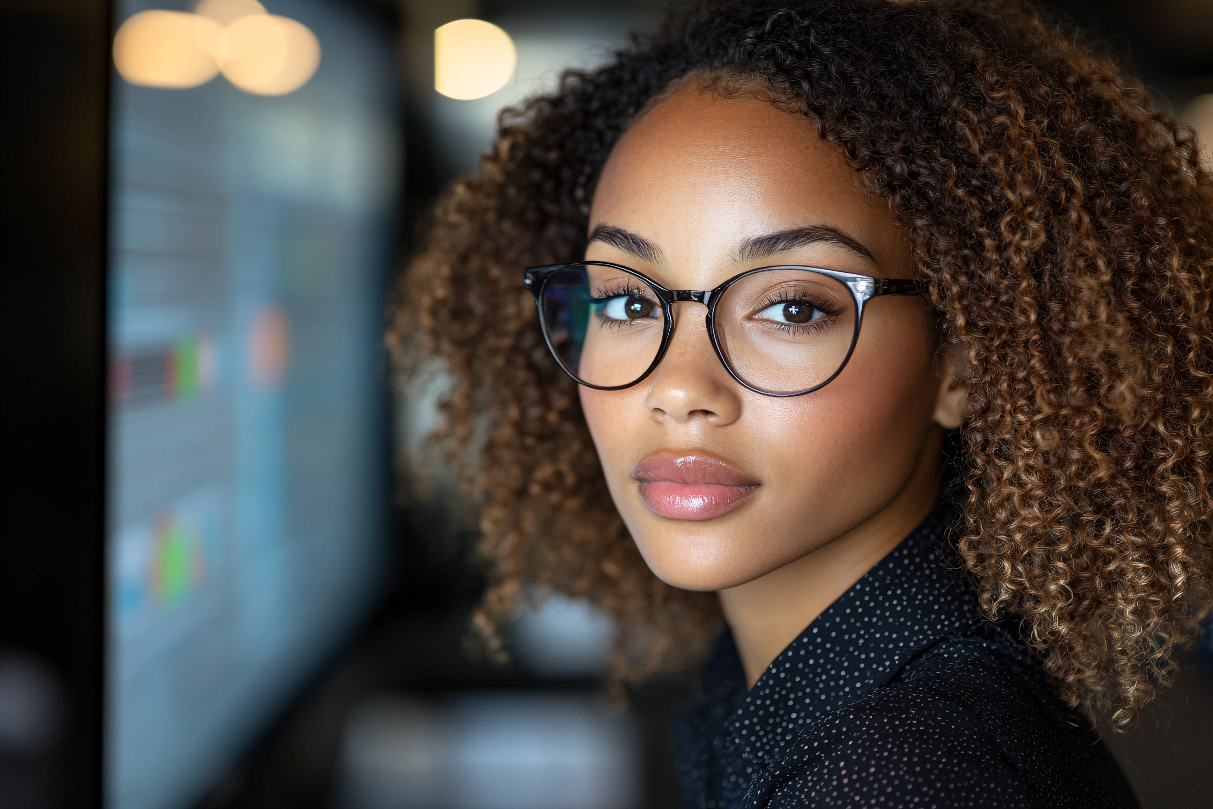 Beautiful Woman with Glasses