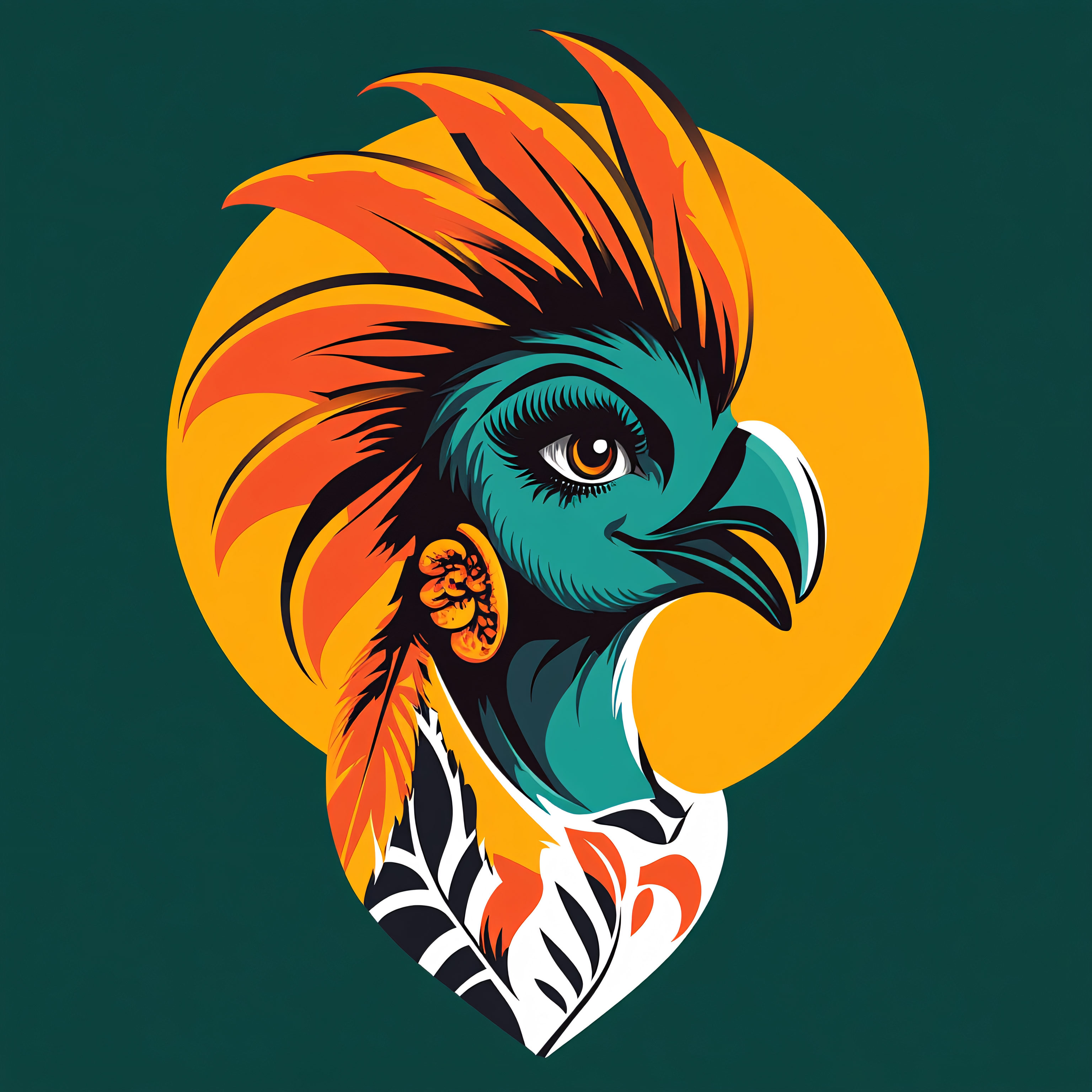 Bird Head Illustration