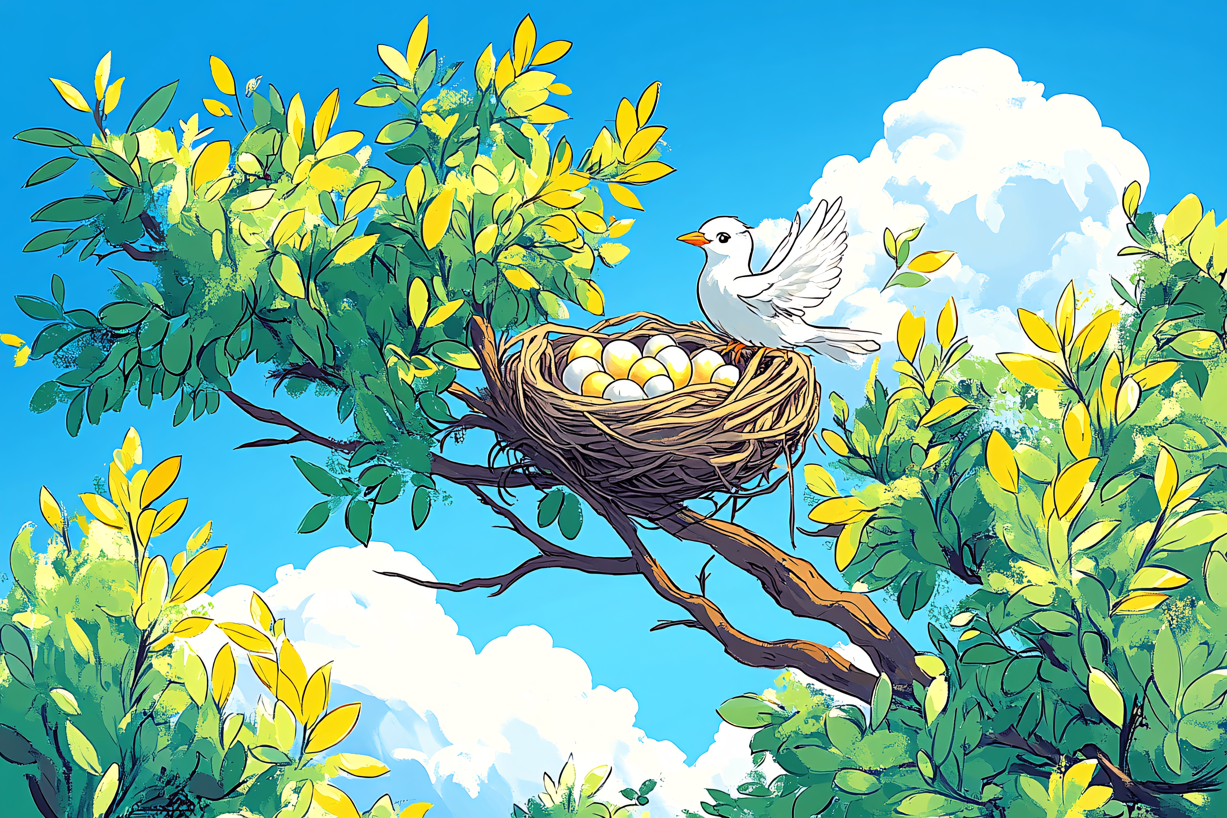 Bird Nest With Eggs