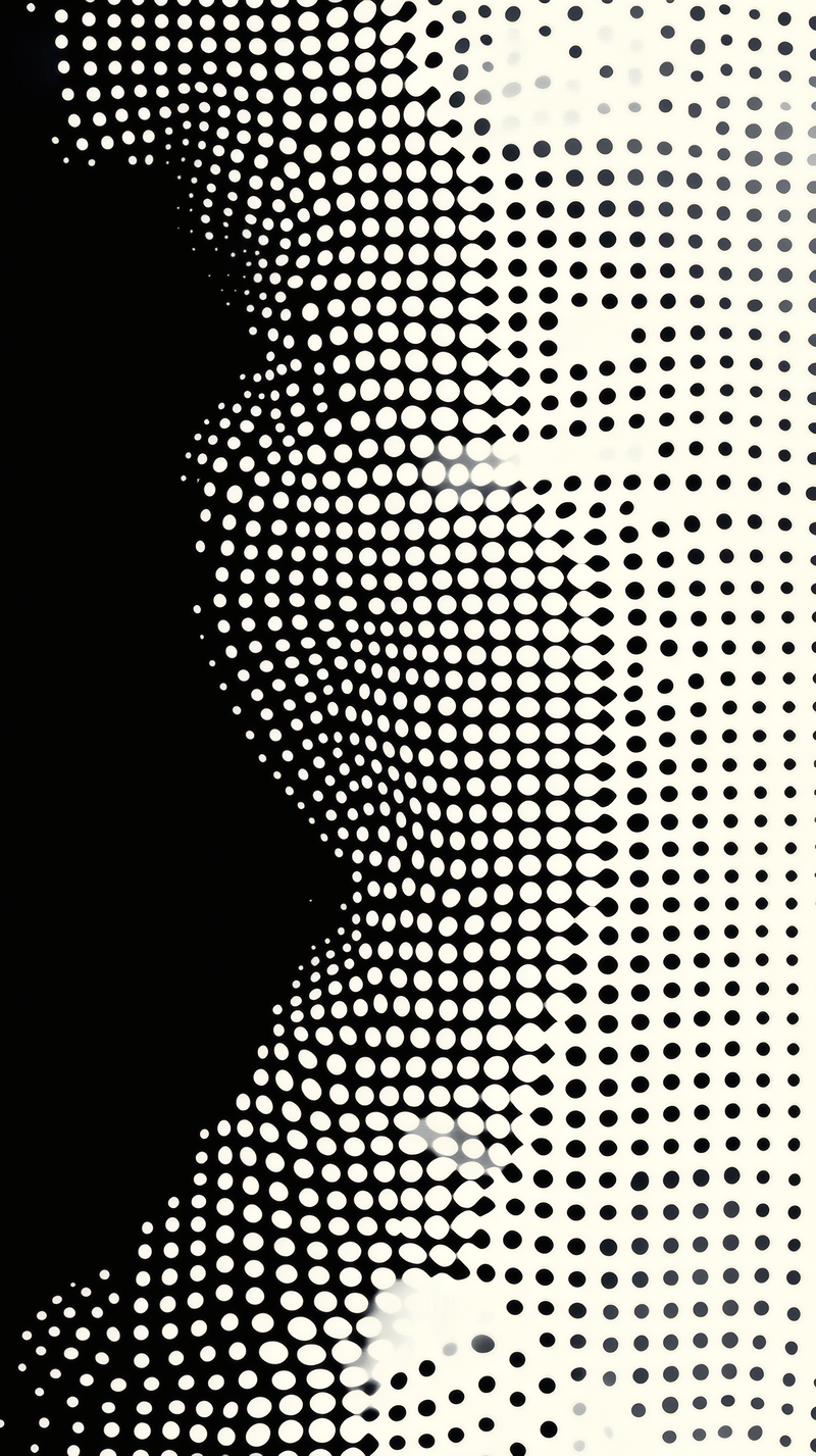 Black And White Halftone Gradient