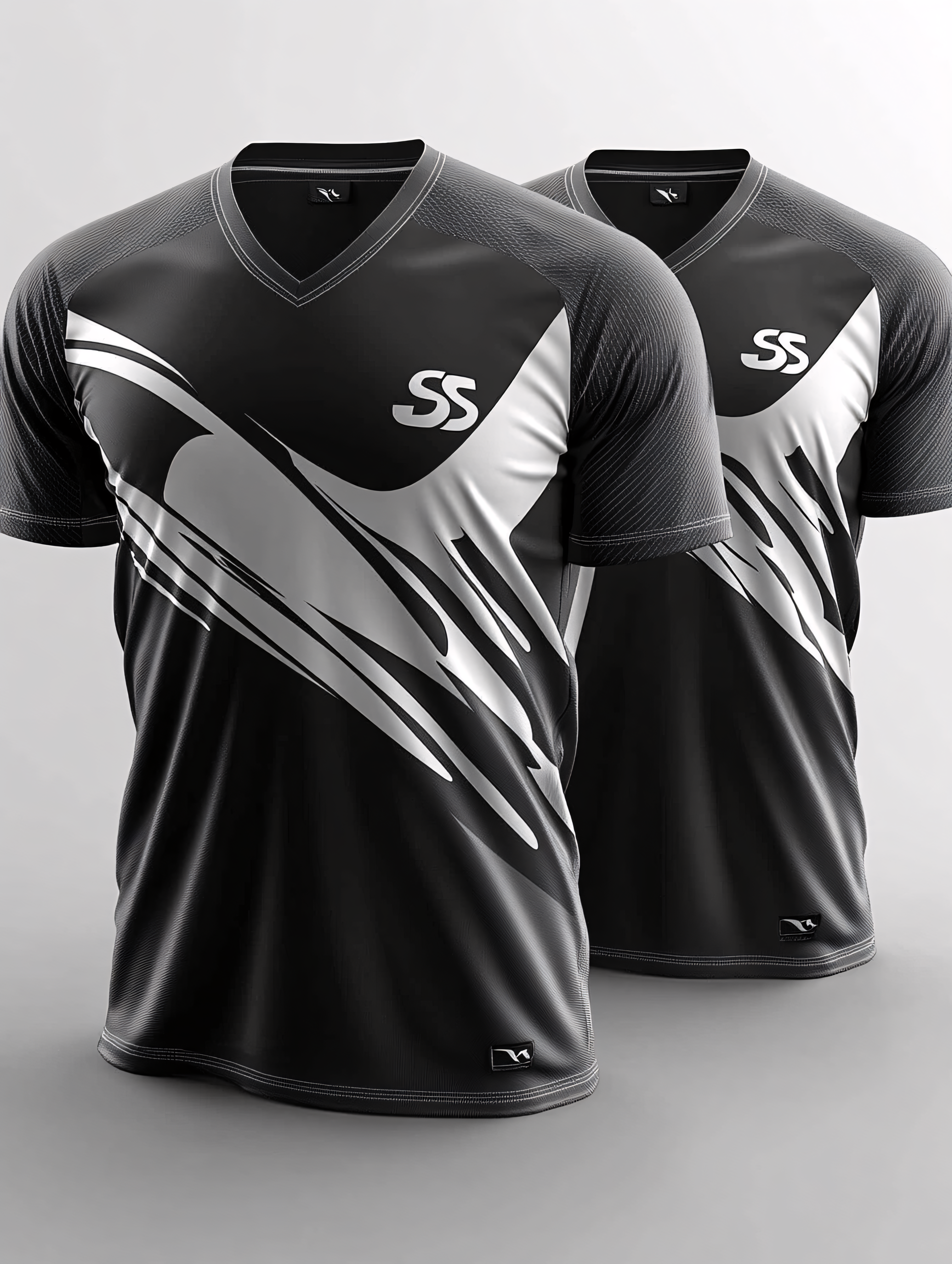 Black And White Sportswear T-Shirt Mockup