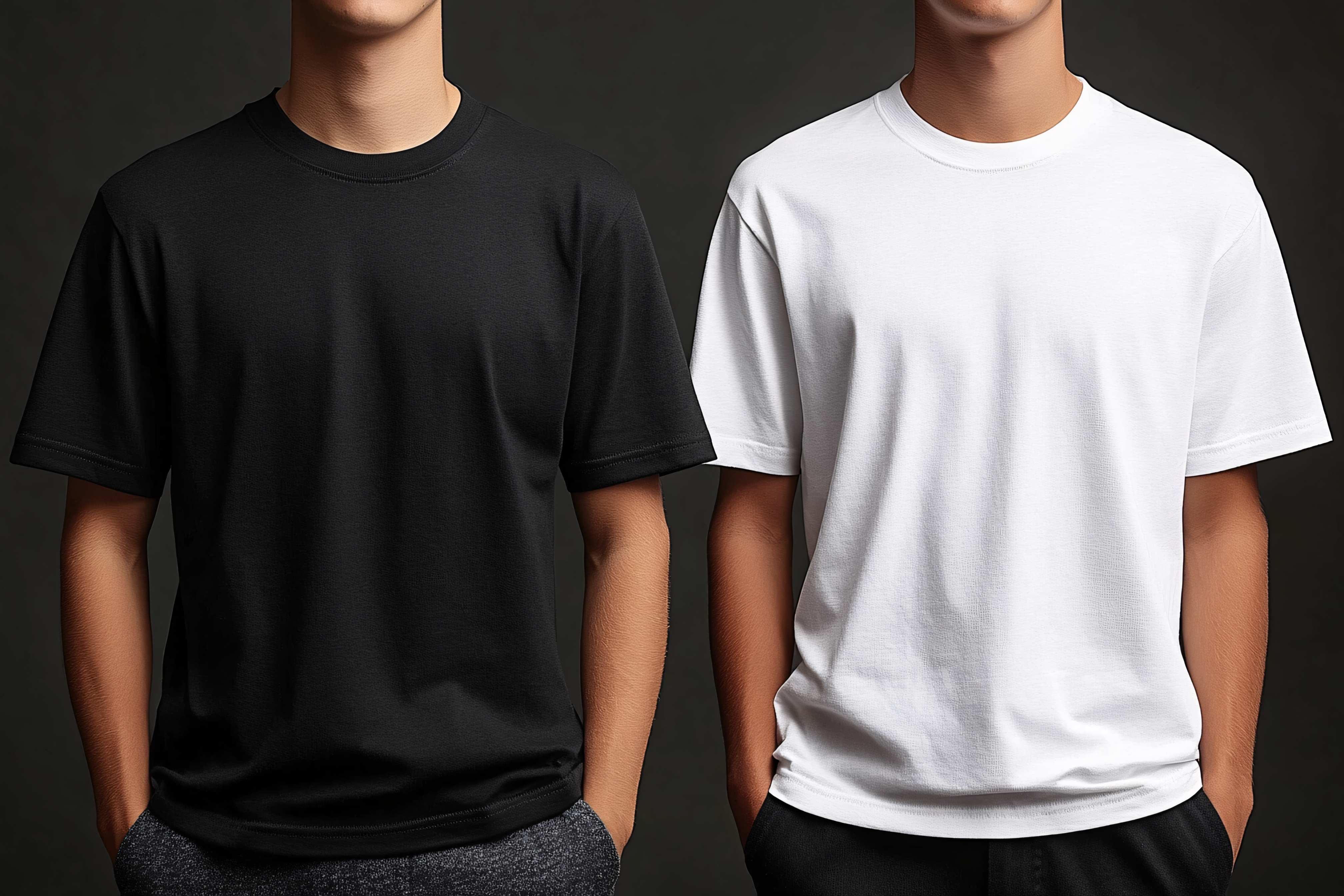 Black And White T-Shirts Mockup