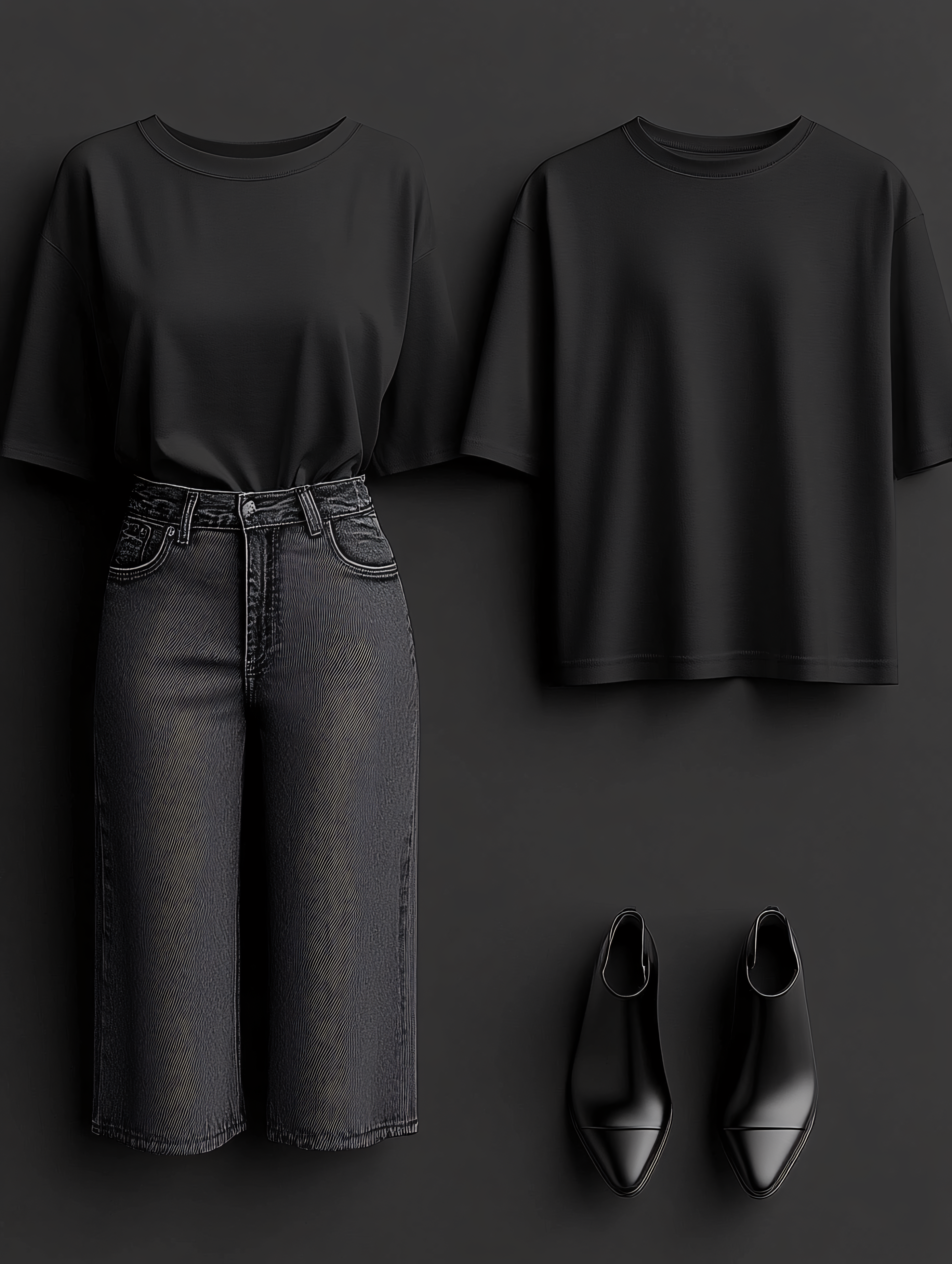 Black Apparel Flatlay