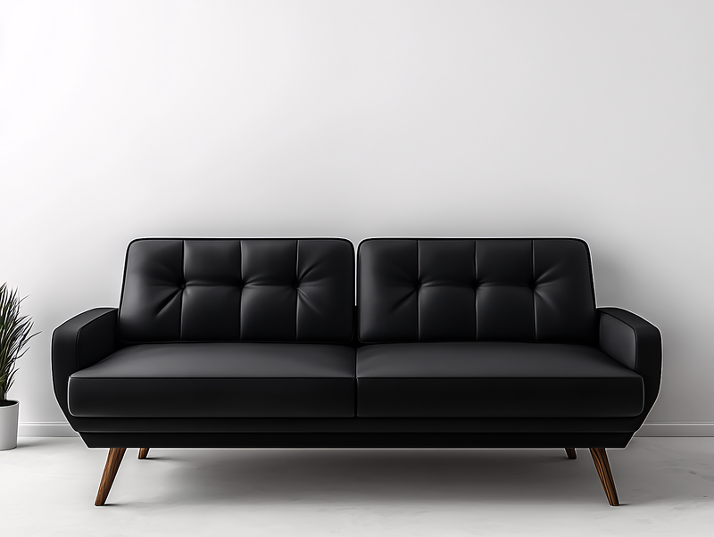 Black Leather Sofa