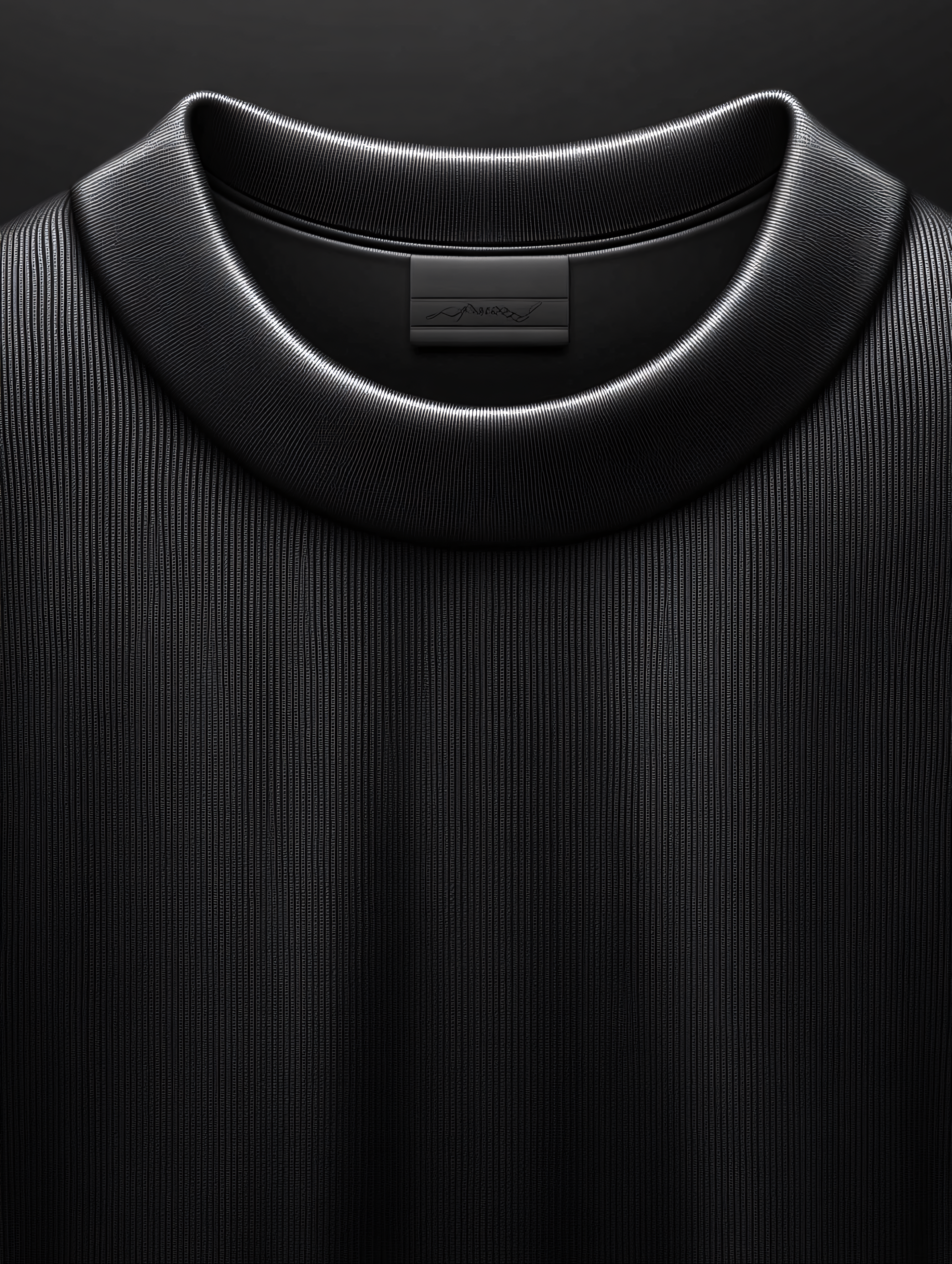 Black Ribbed T-Shirt