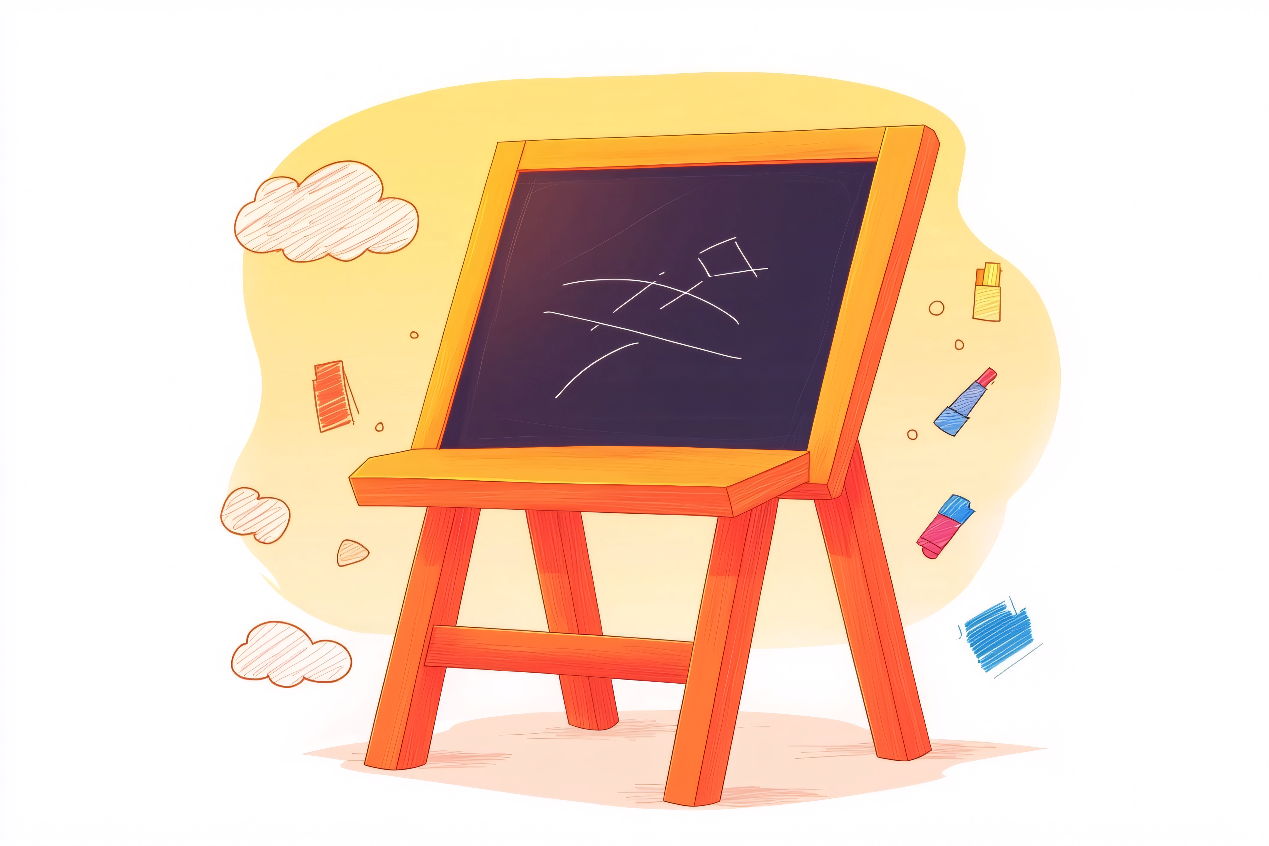 Blackboard Easel Illustration