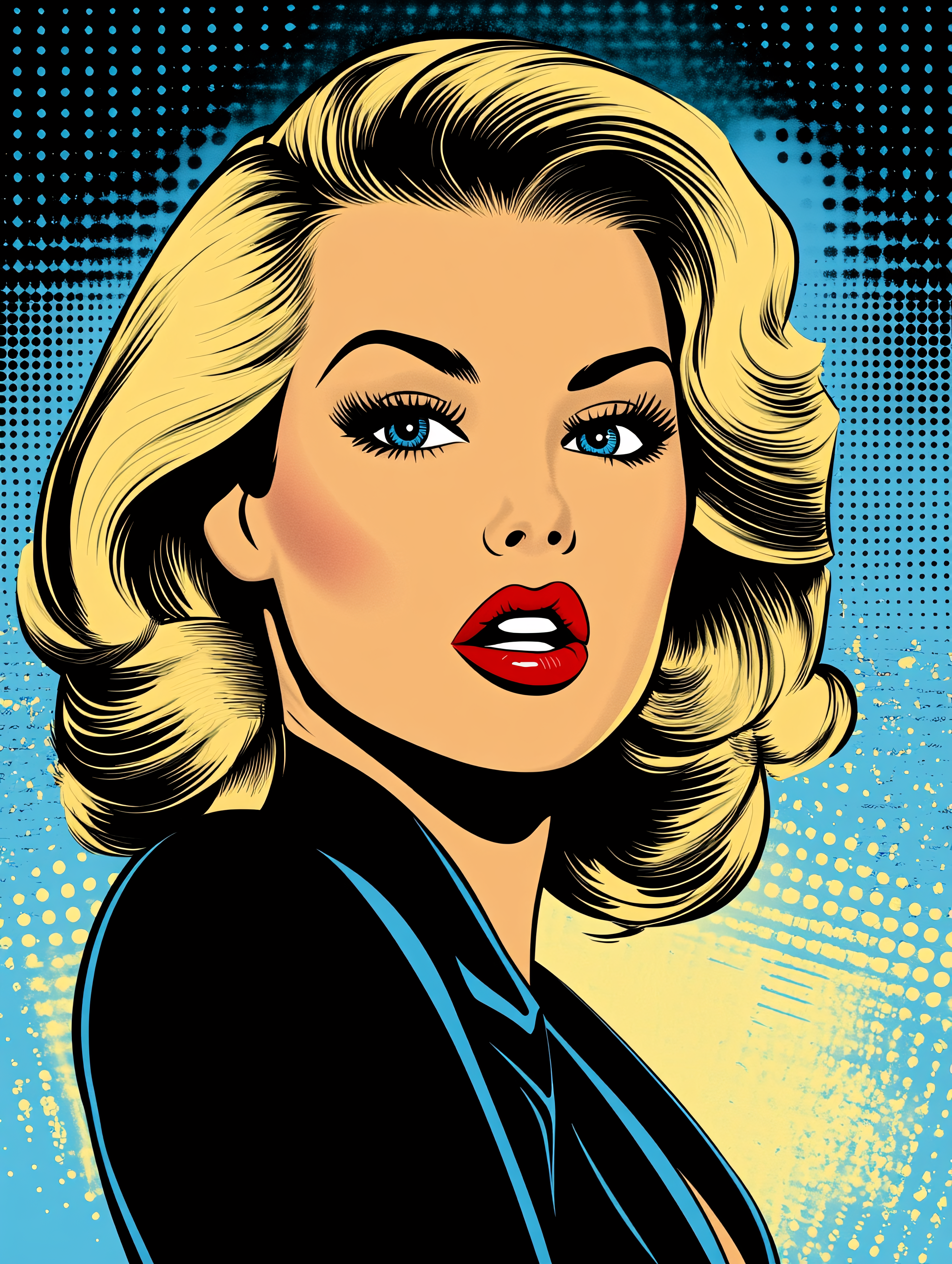 Blonde Woman Pop Art Portrait
