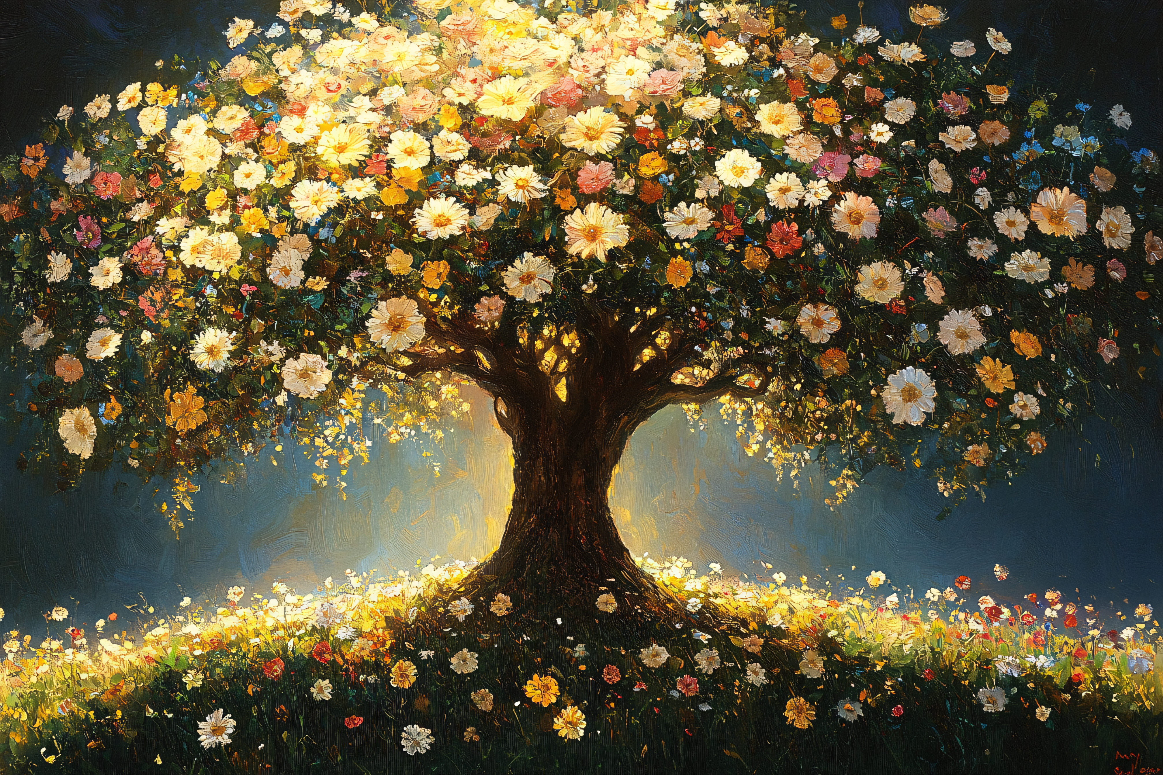 Blossoming Flower Tree