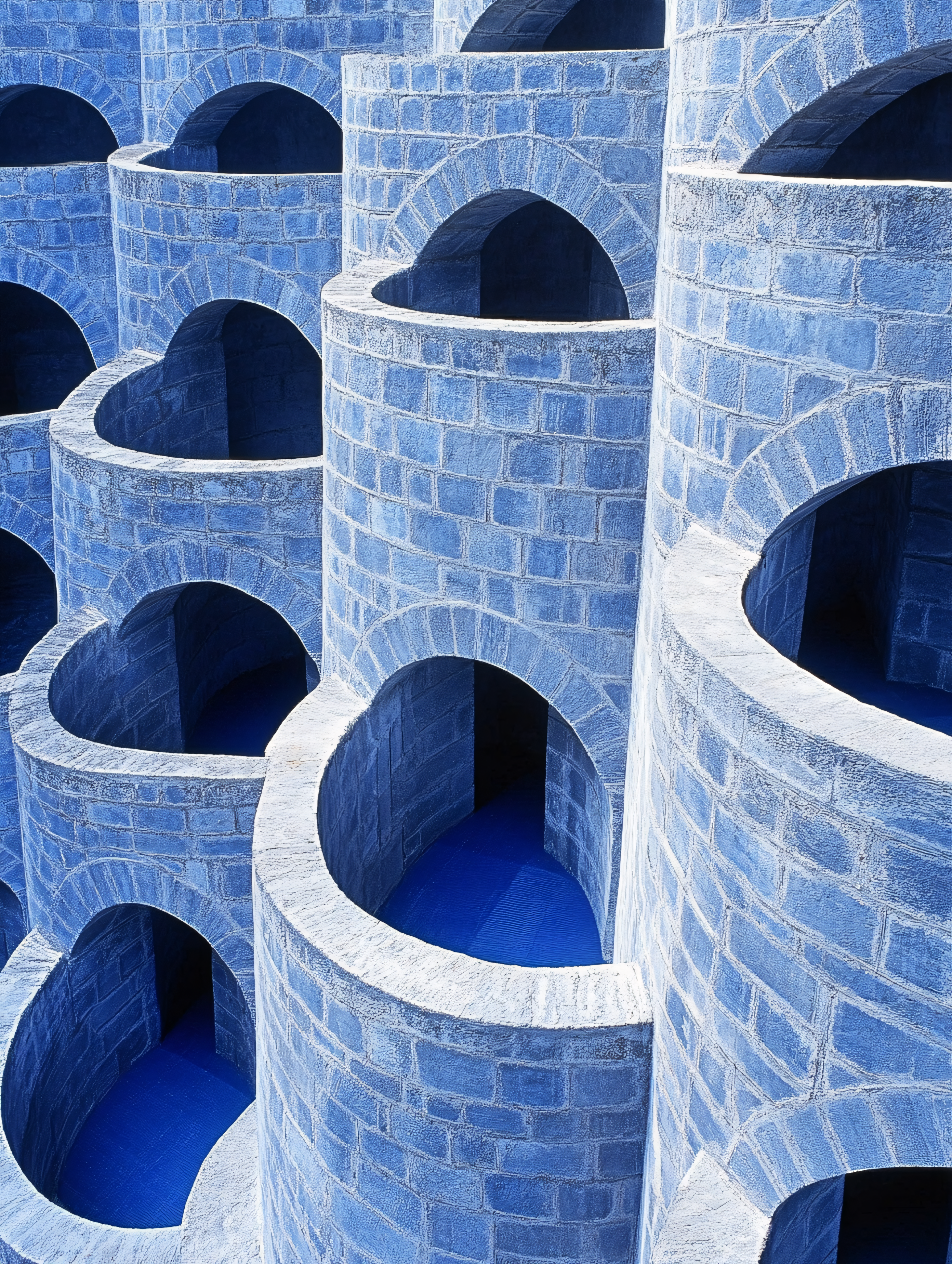 Blue Archway Brick Structure