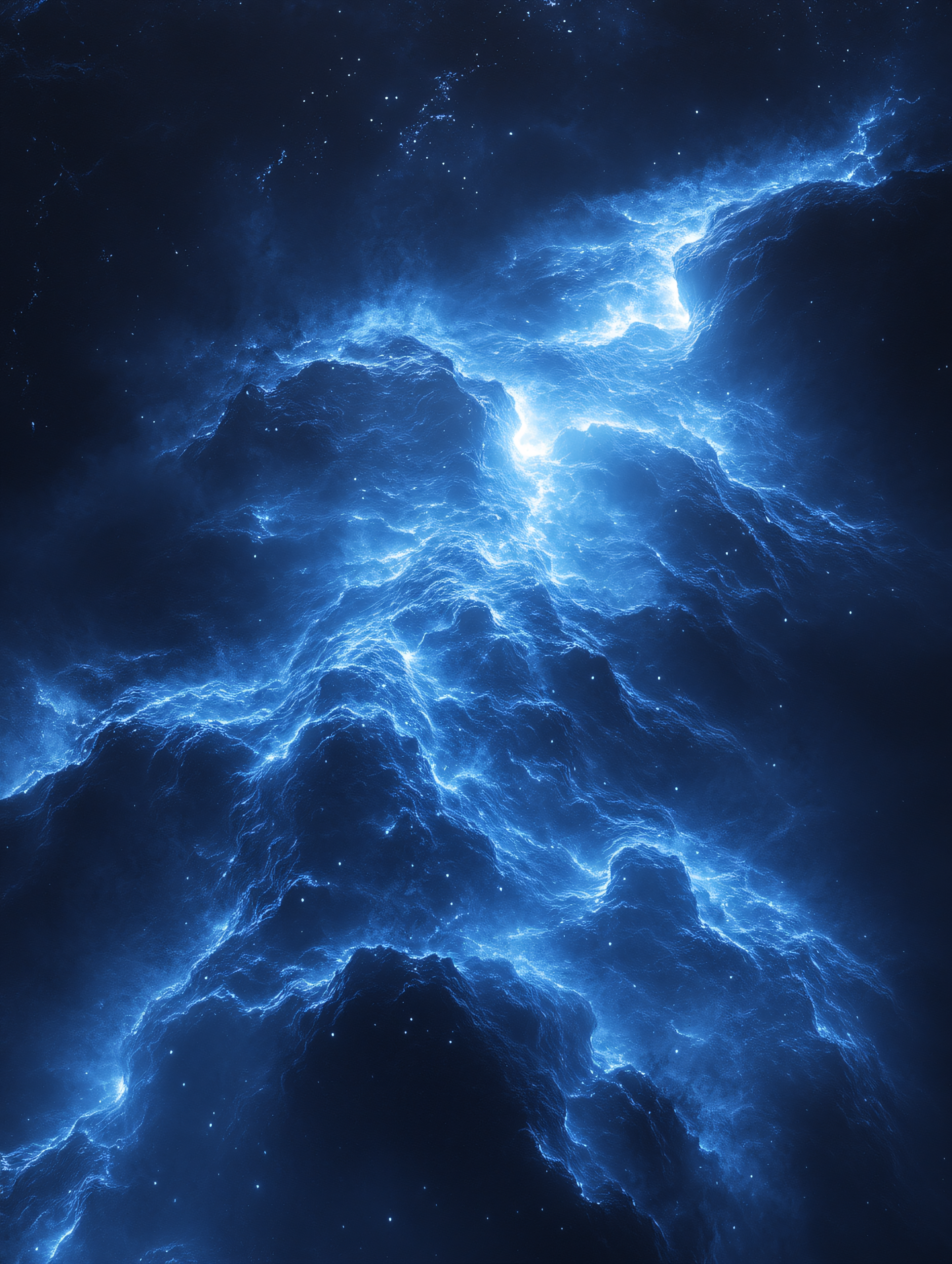 Blue Cosmic Nebula