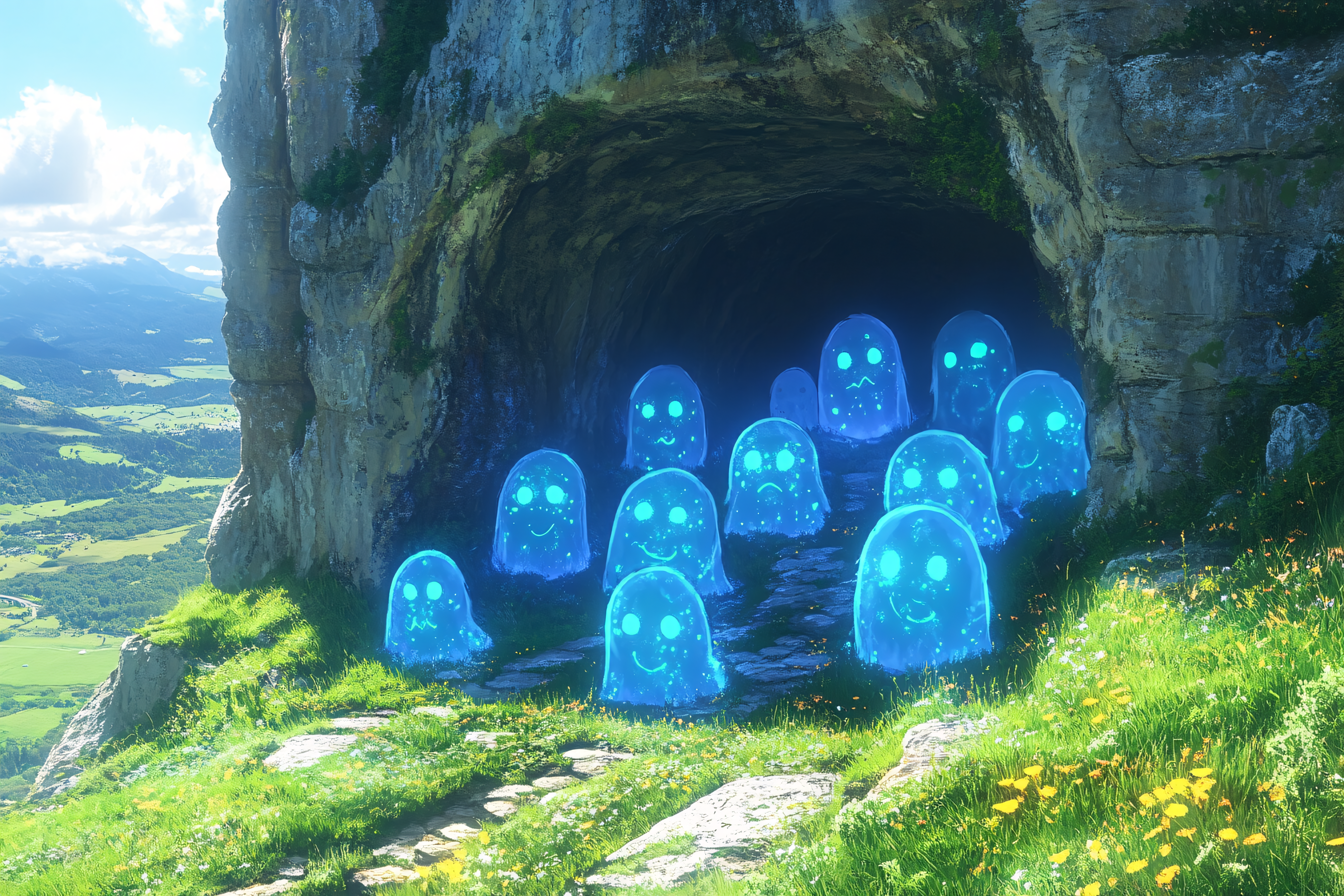 Blue Ghost Spirits Cave Entrance