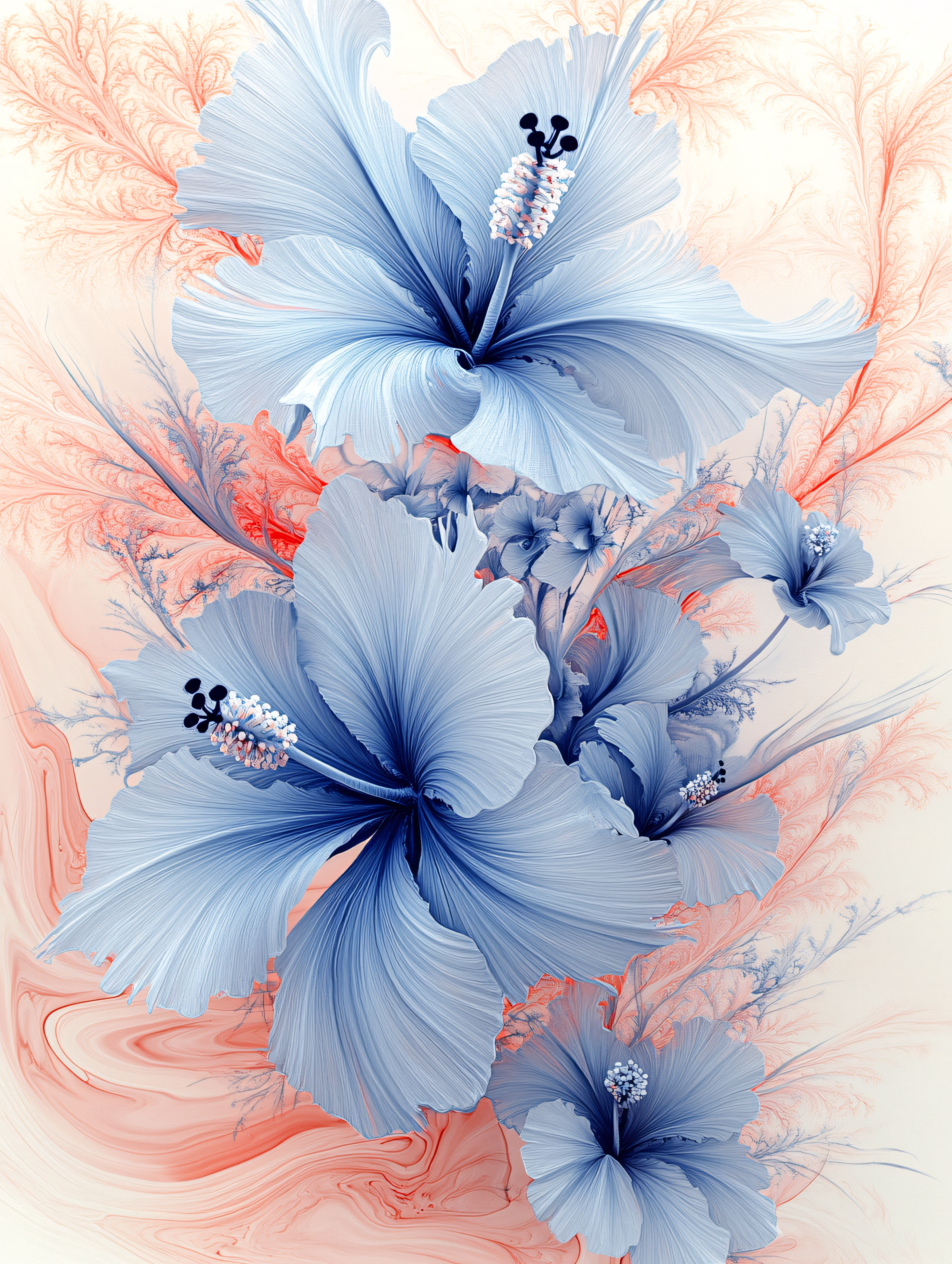 Blue Hibiscus Flowers