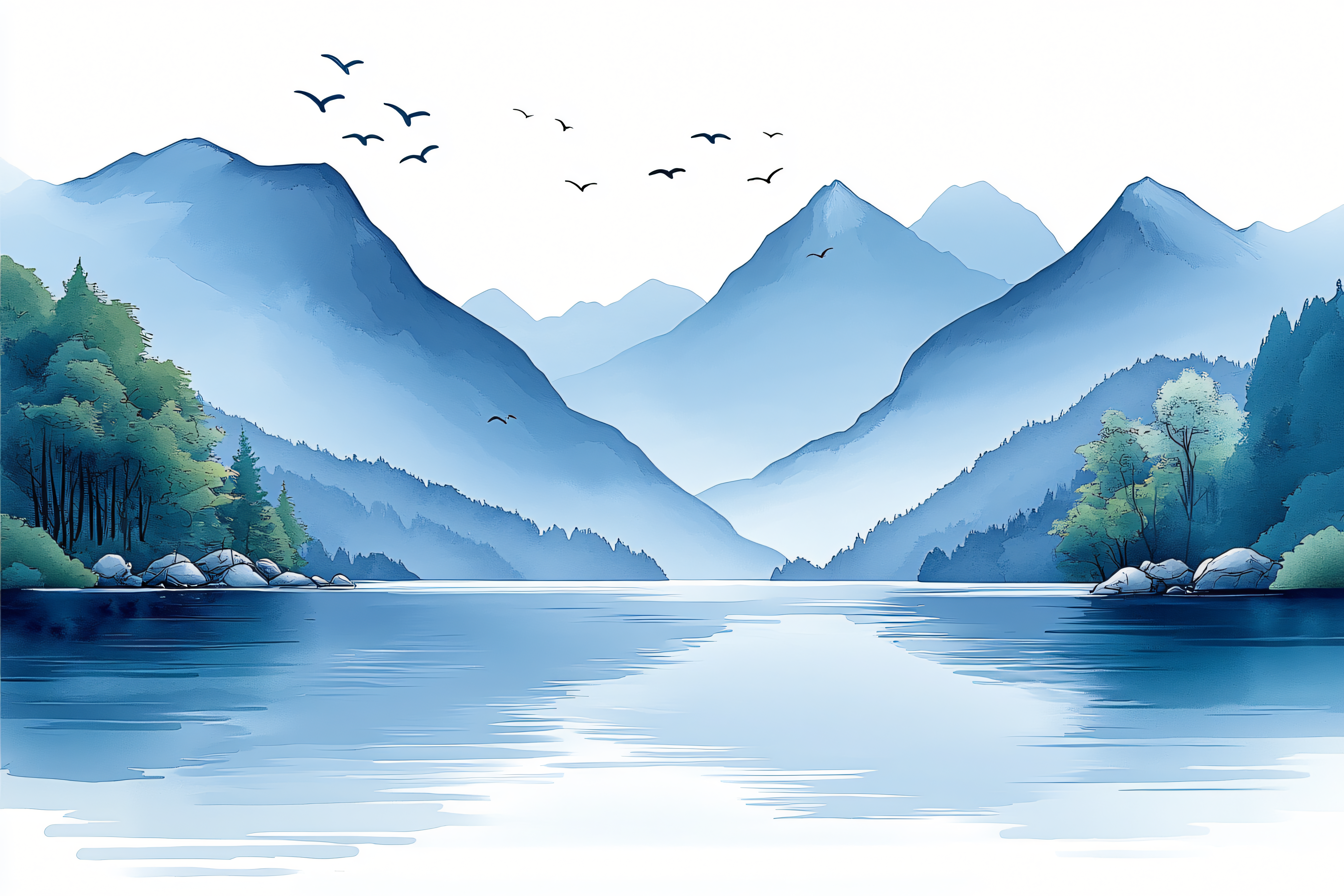 Blue Mountain Landscape