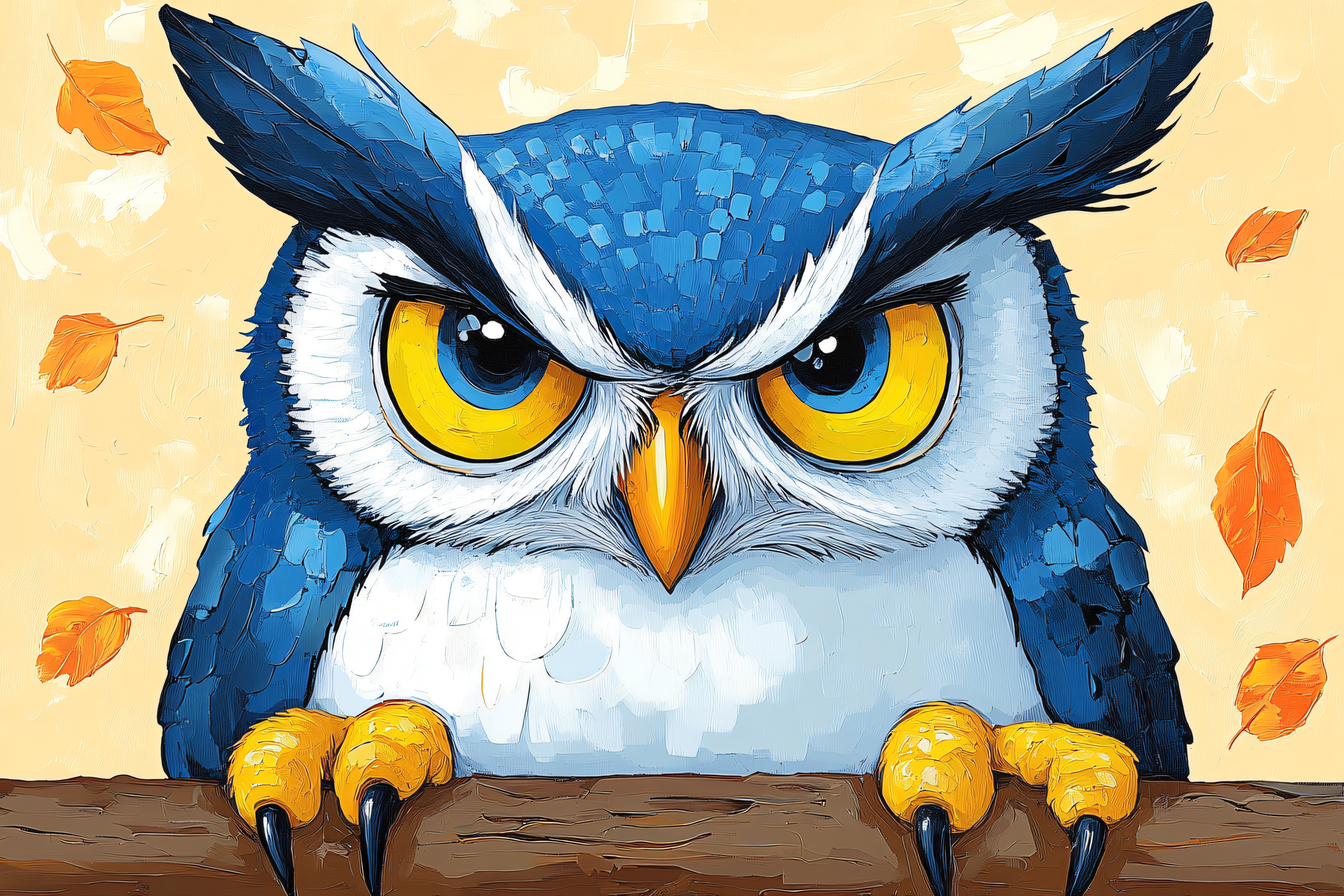Blue Owl Illustration