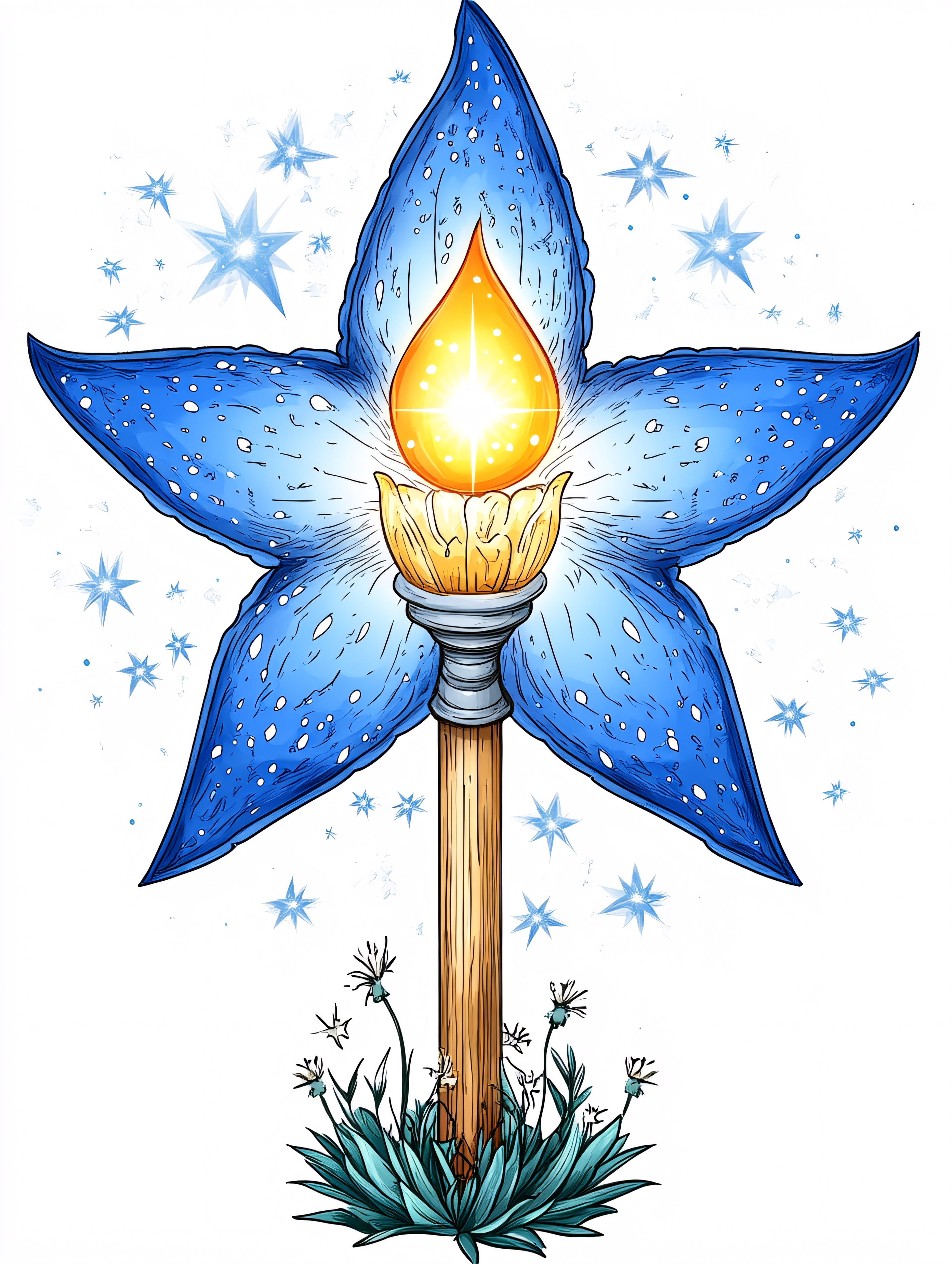Blue Star Flame Torch