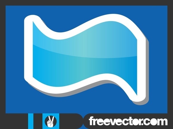 Blue Sticker Template Free Vector