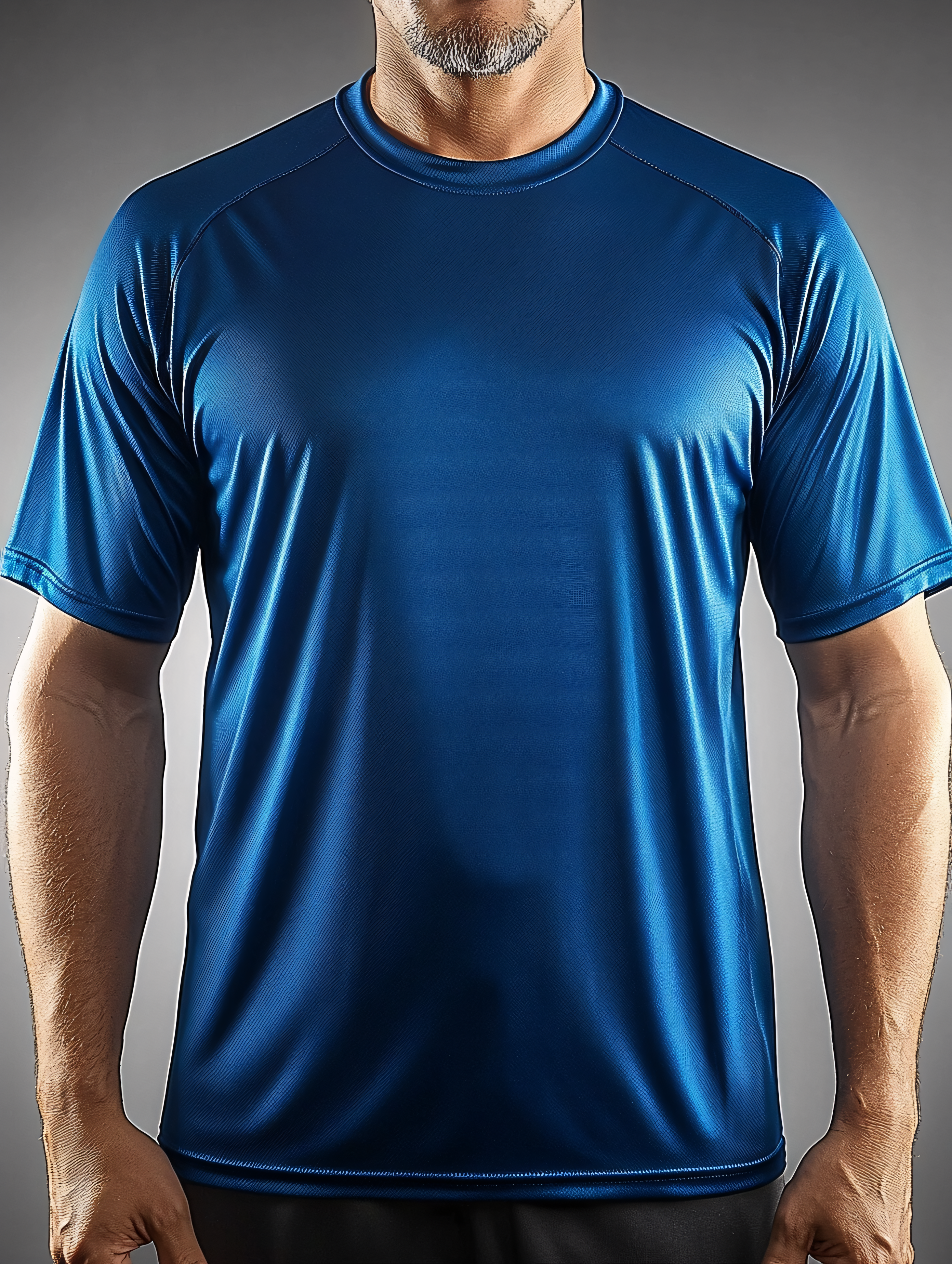 Blue T-Shirt on Man